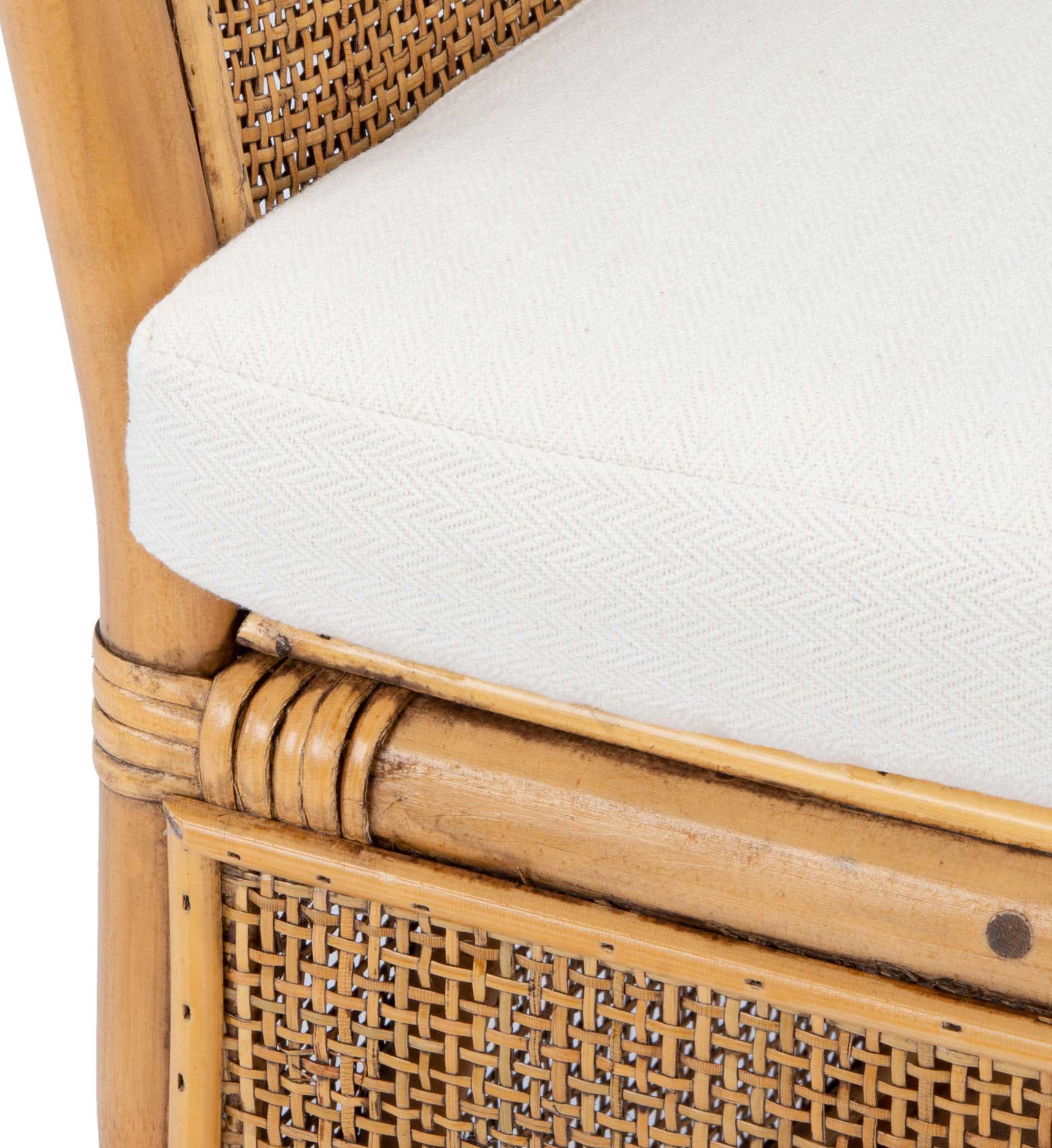 Jenette Rattan Accent Chair Honey Brown Wash/White - Image 6