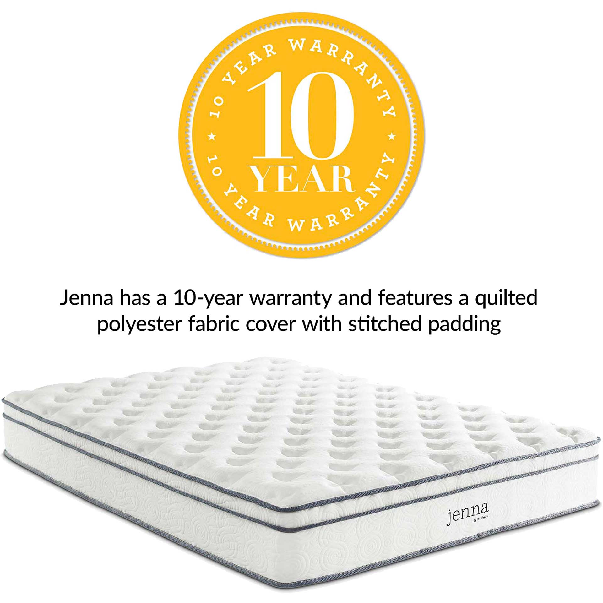 Jenna 10" Innerspring Mattress White - Image 3