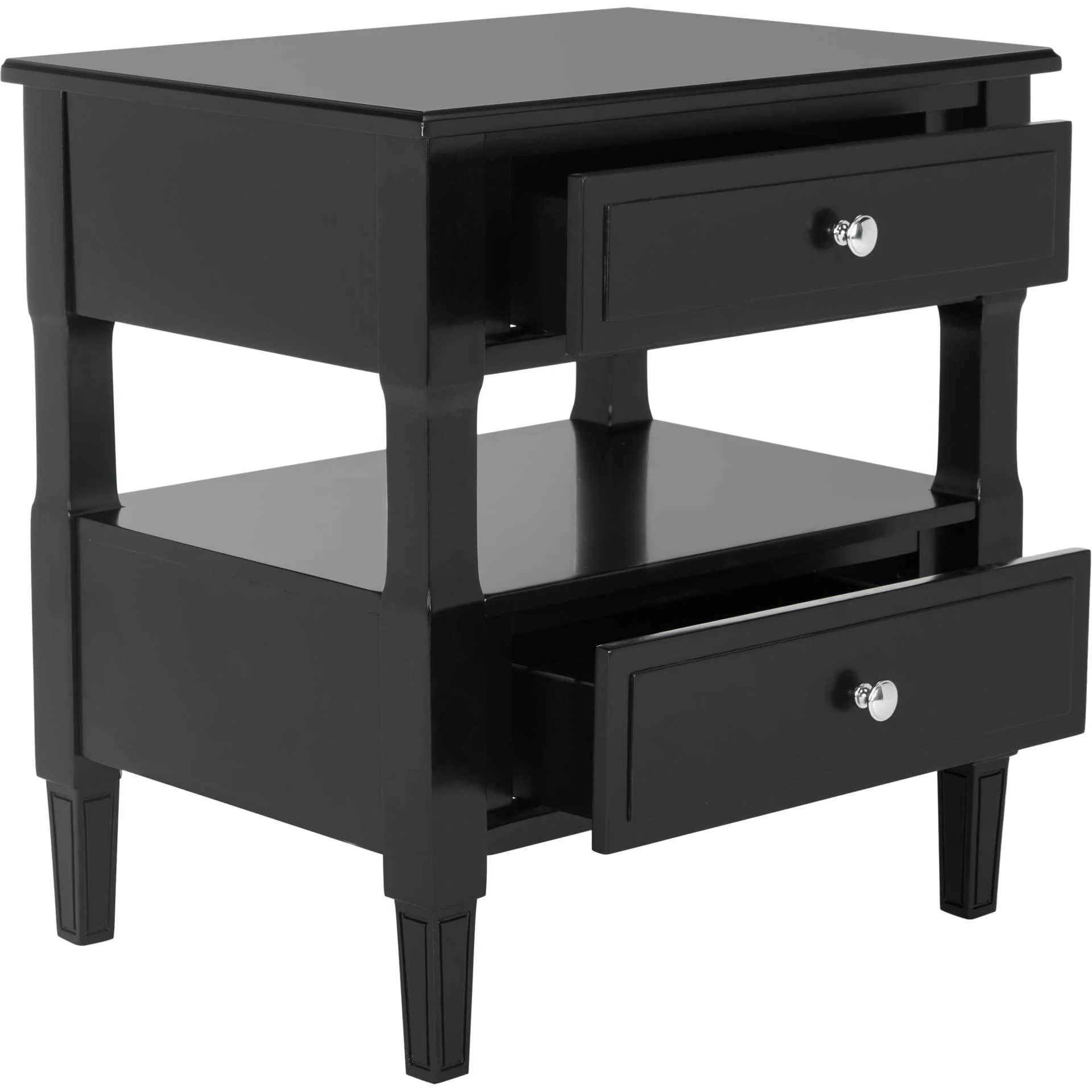 Jenna Two Drawer Nightstand Black - Image 2