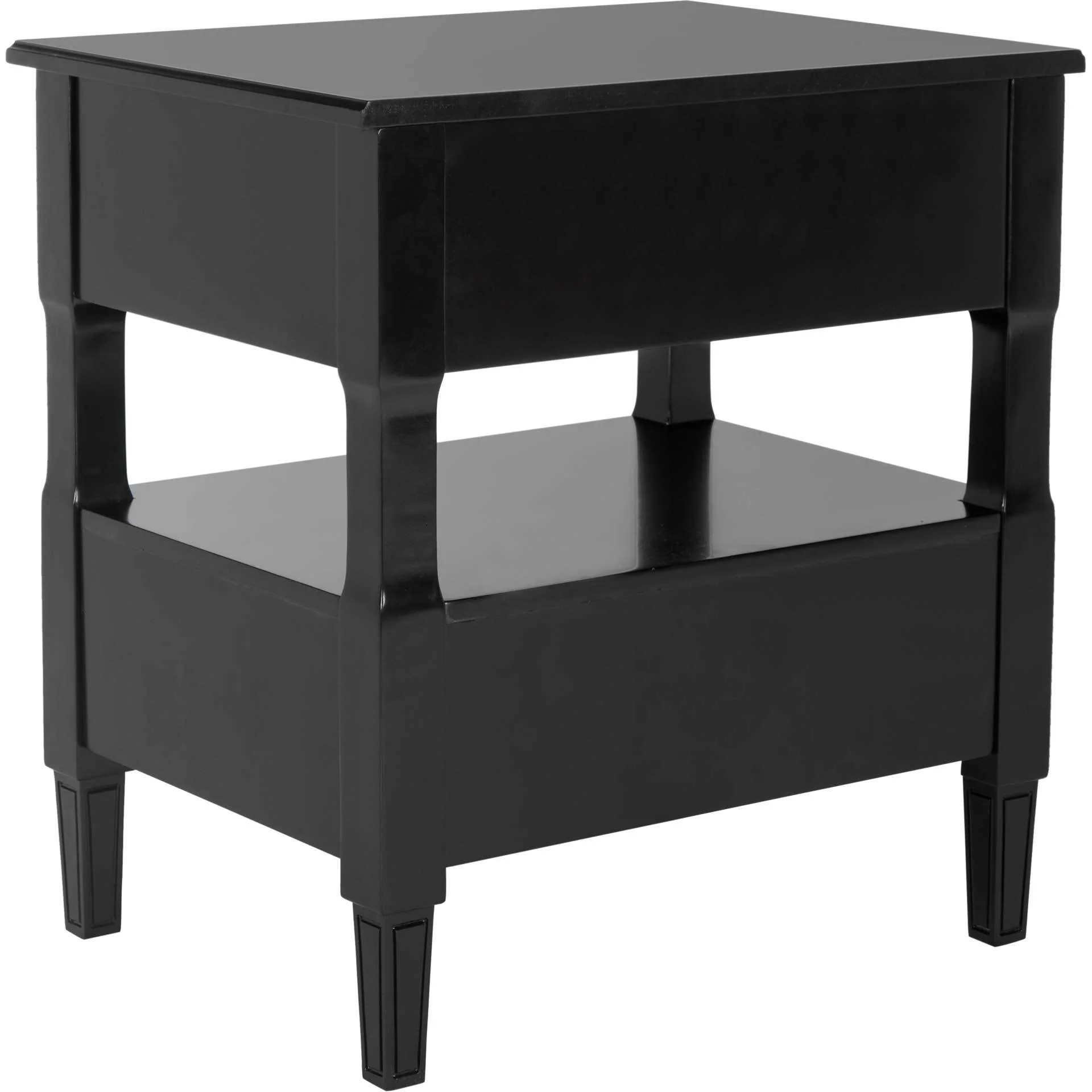 Jenna Two Drawer Nightstand Black - Image 4