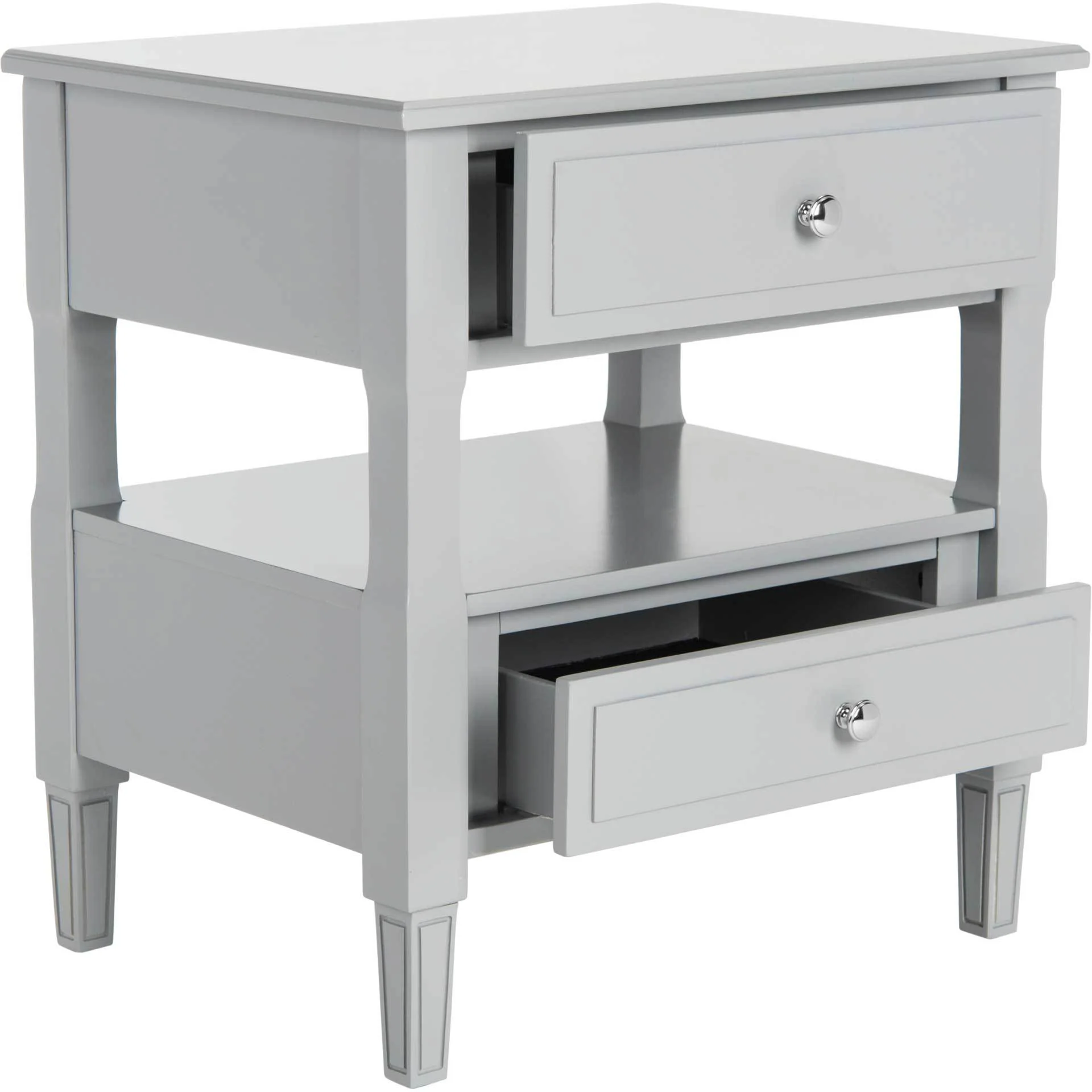 Jenna Two Drawer Nightstand Gray - Image 2