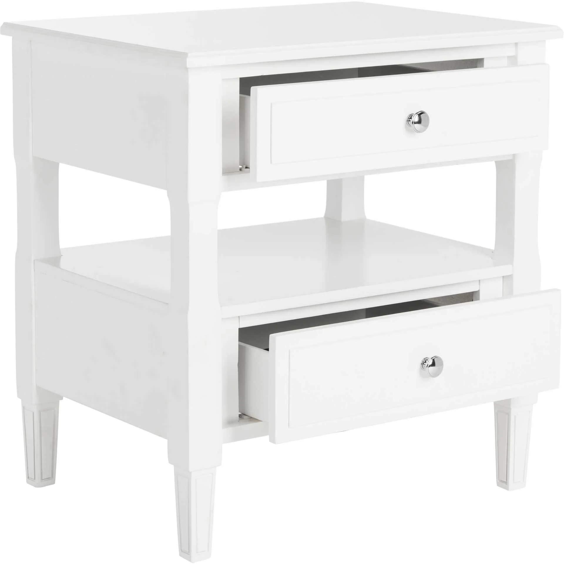 Jenna Two Drawer Nightstand White - Image 2
