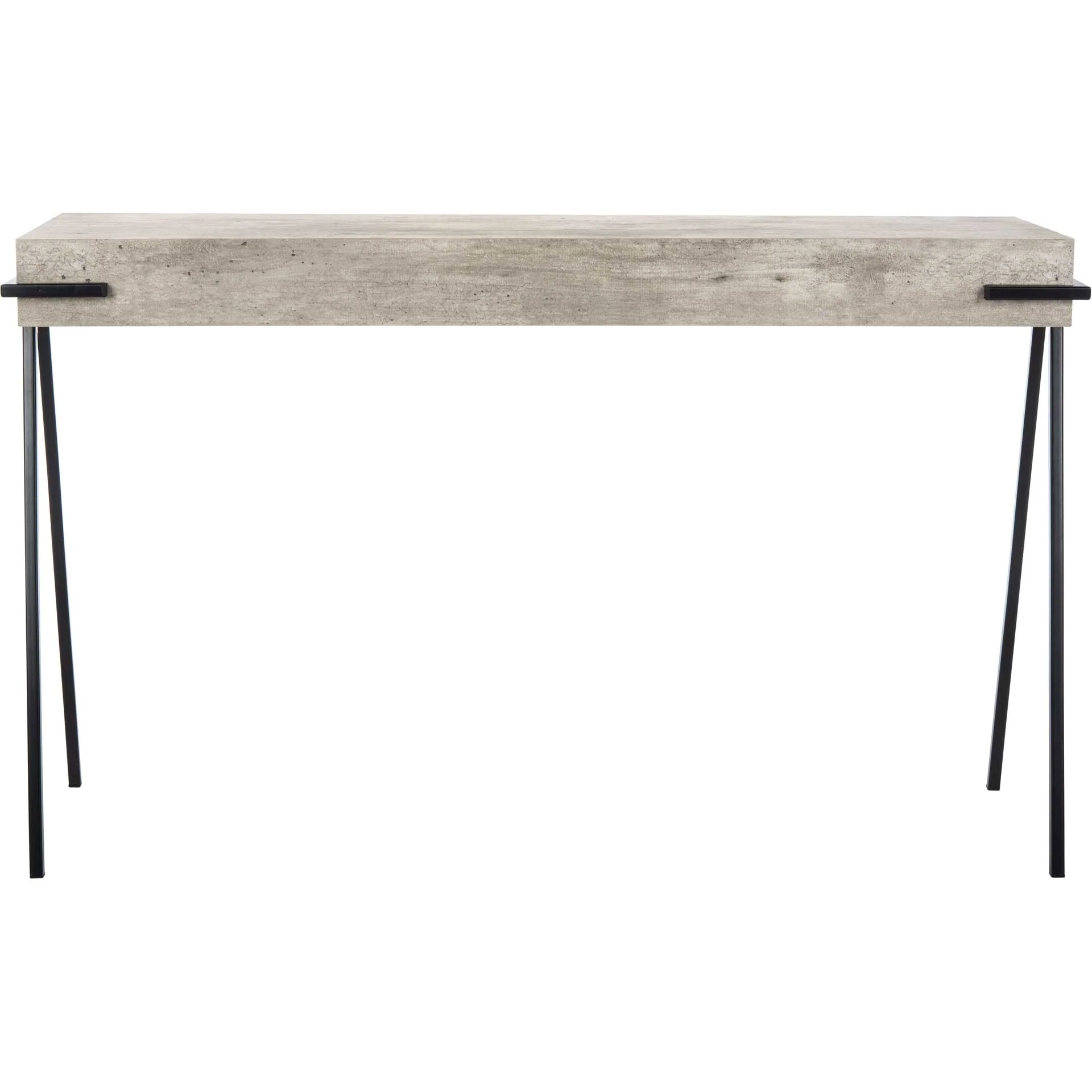 Jesus Rectangle Console Table Light Gray/Black - Image 2