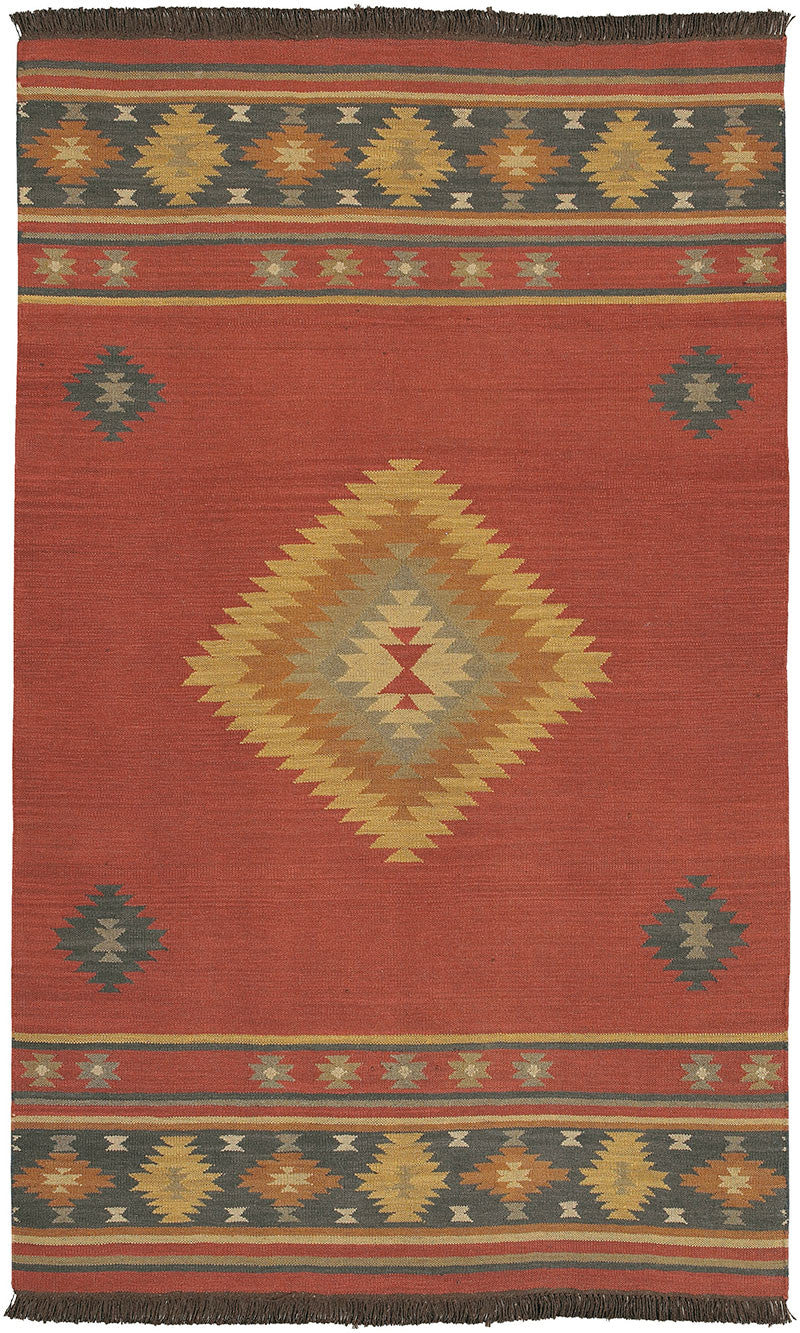 Jewel Tone Burgundy/Navy Area Rug - Image 2