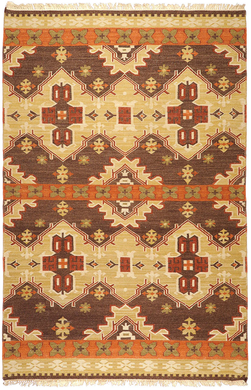 Jewel Tone II Taupe/Gold Area Rug - Image 2