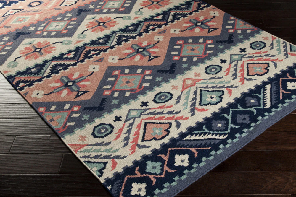 Jewel Tone Navy/Butter Area Rug - Image 2