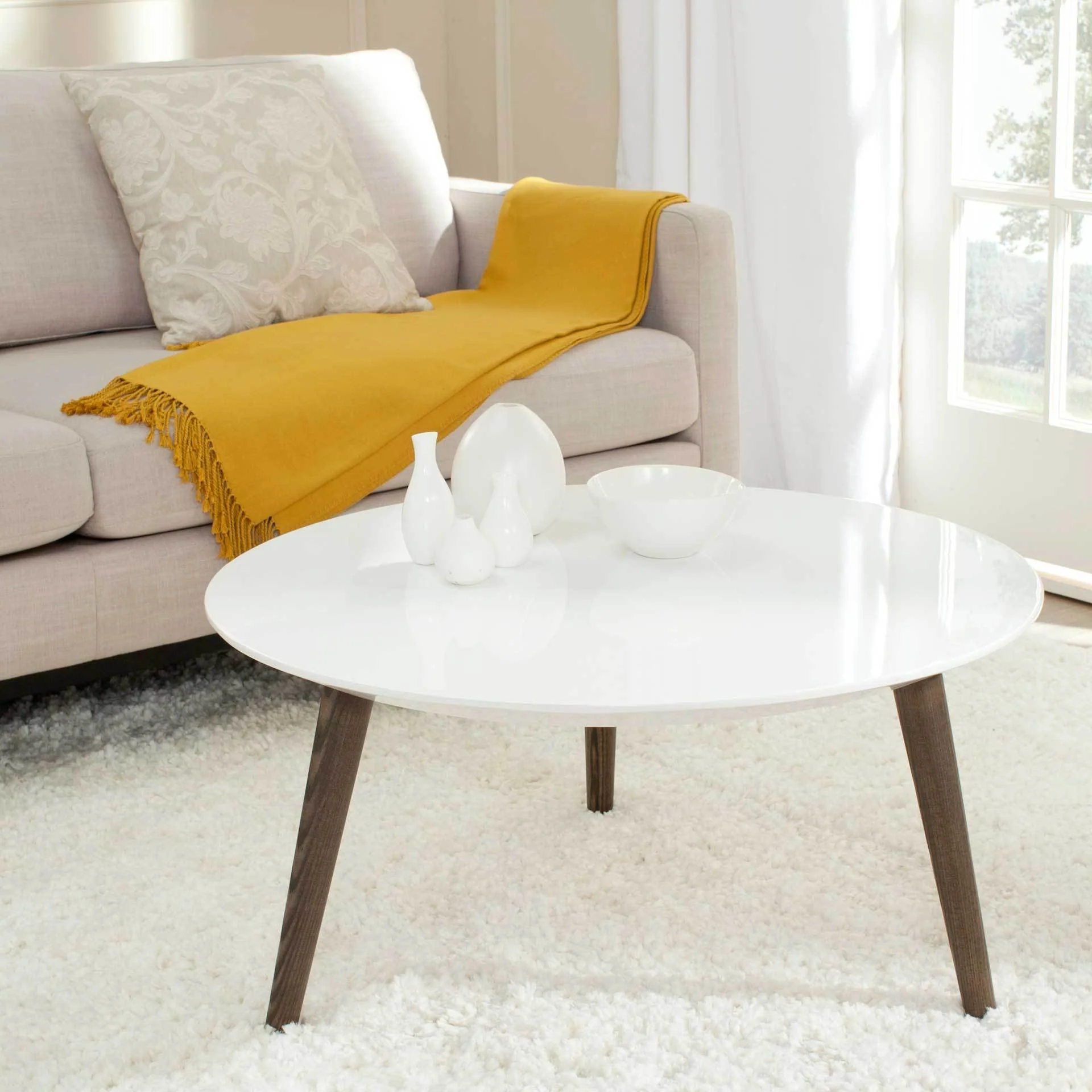 Jocelyn Round Lacquer Accent Table - Image 2