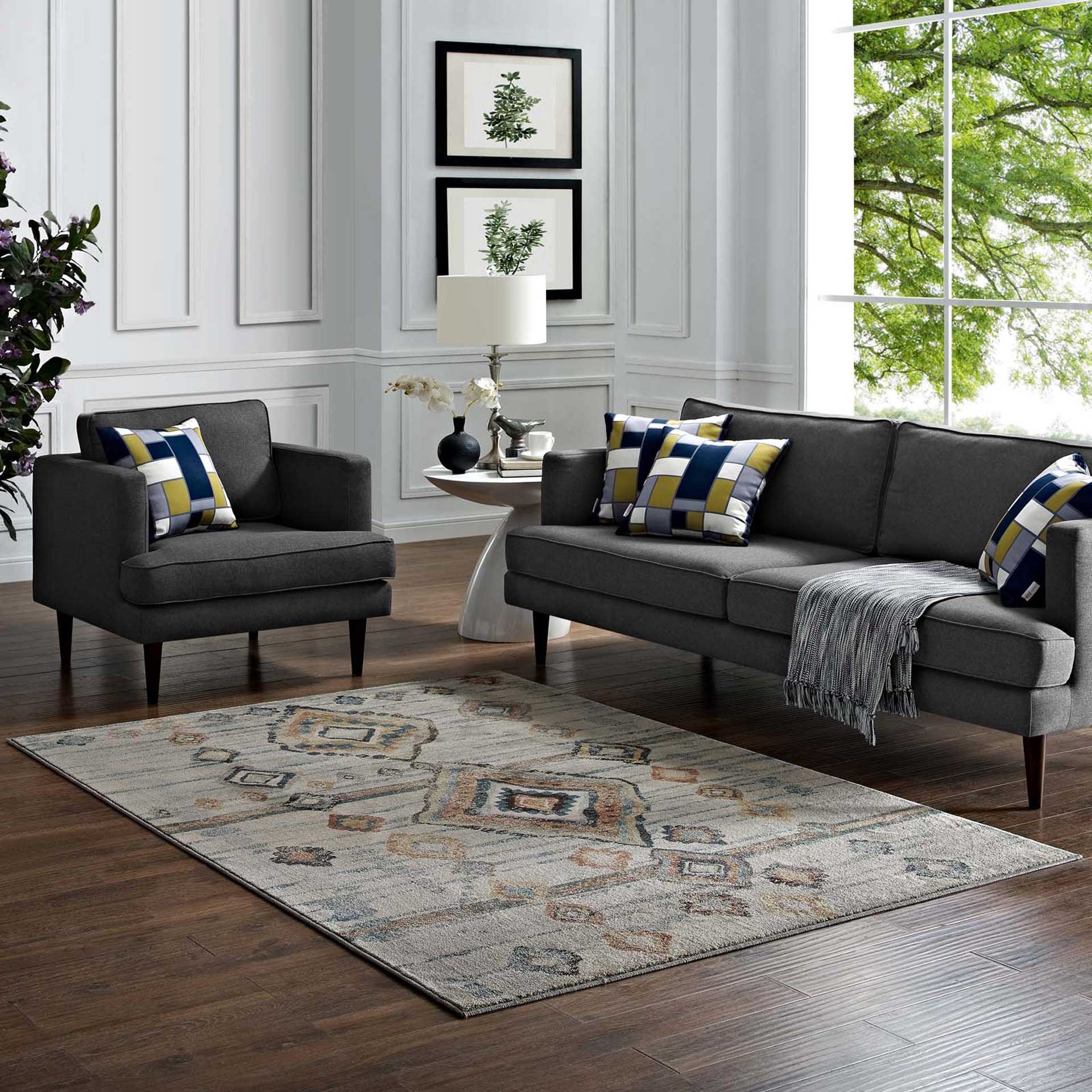 Jodi Area Rug Silver/Blue/Beige/Brown - Image 8