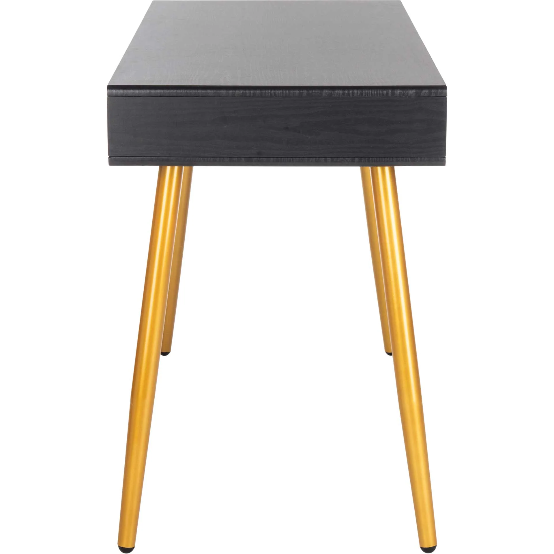 Joe 1 Drawer 1 Shelf Desk Black/Gold - Image 4