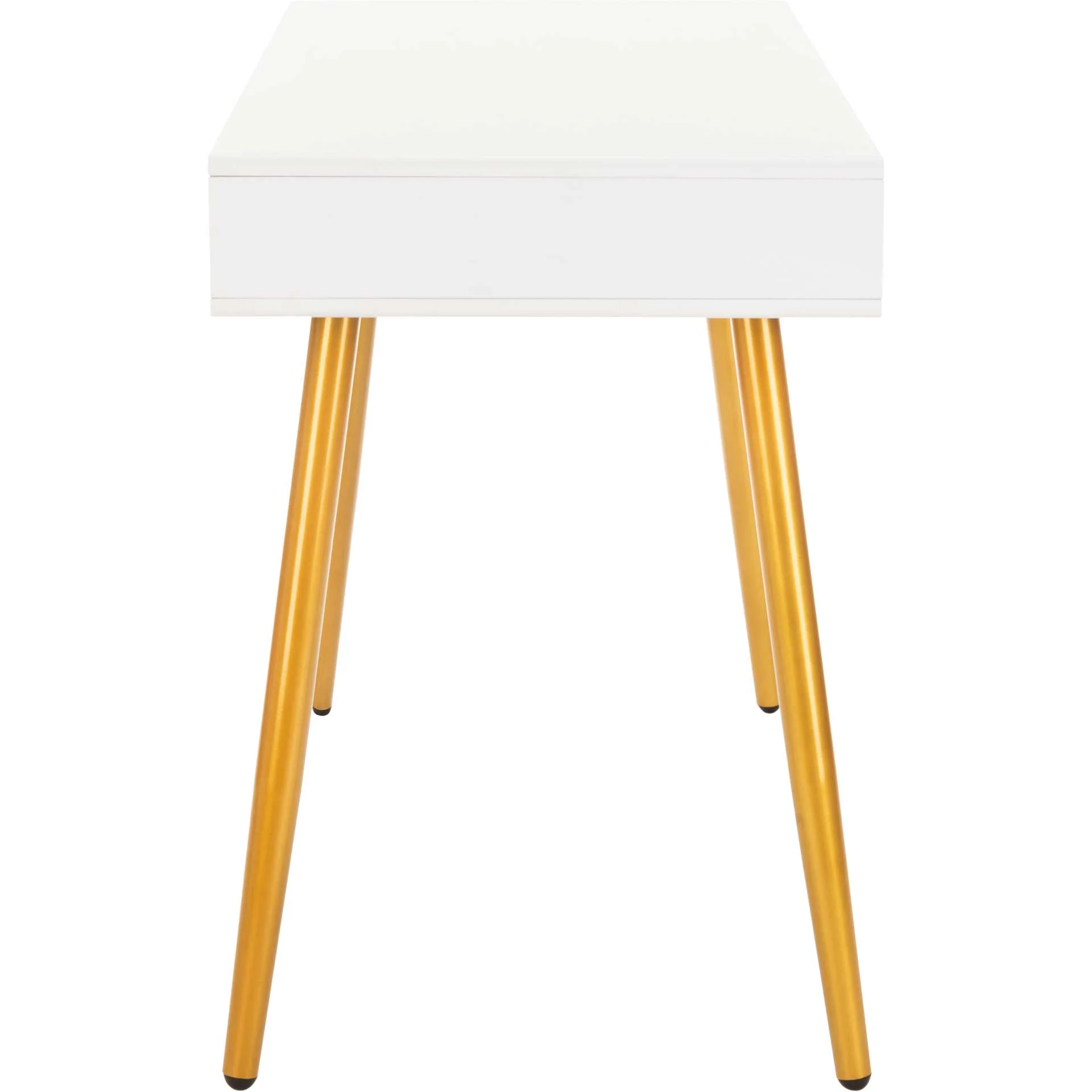 Joe 1 Drawer 1 Shelf Desk White/Gold - Image 4