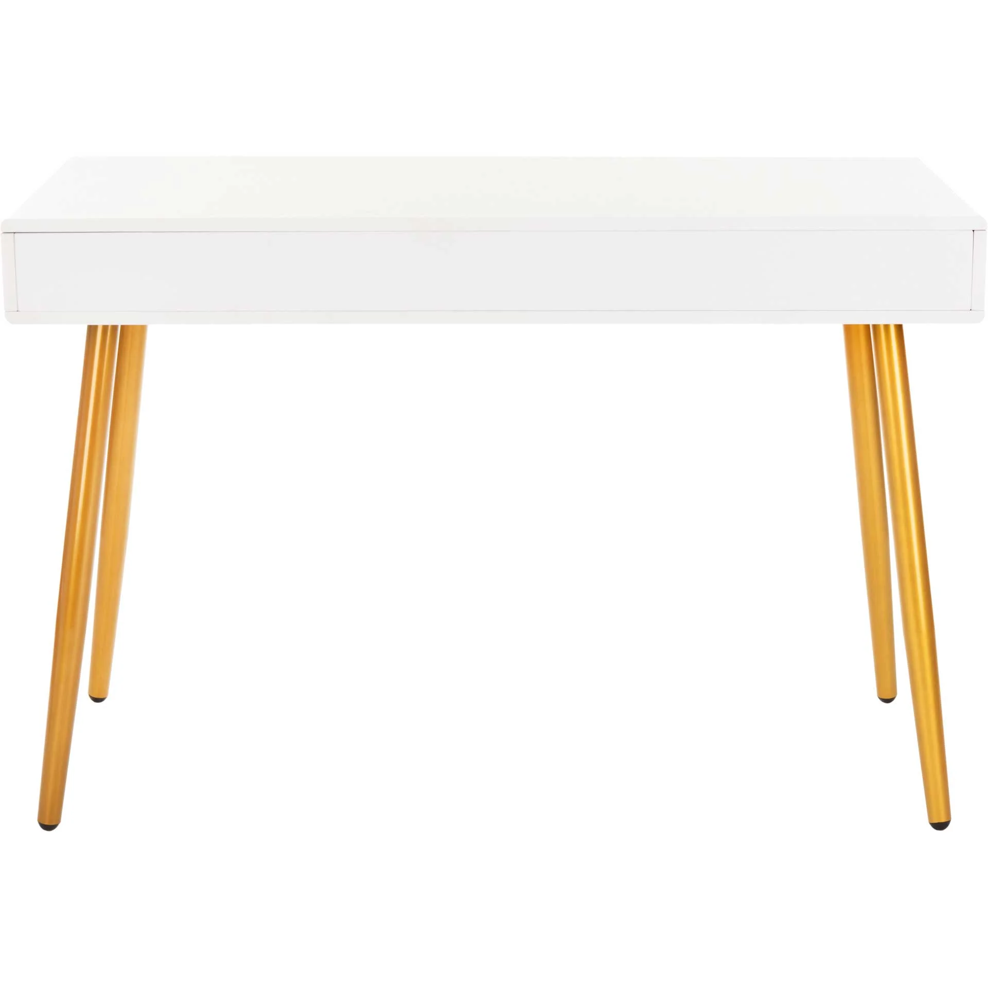 Joe 1 Drawer 1 Shelf Desk White/Gold - Image 5