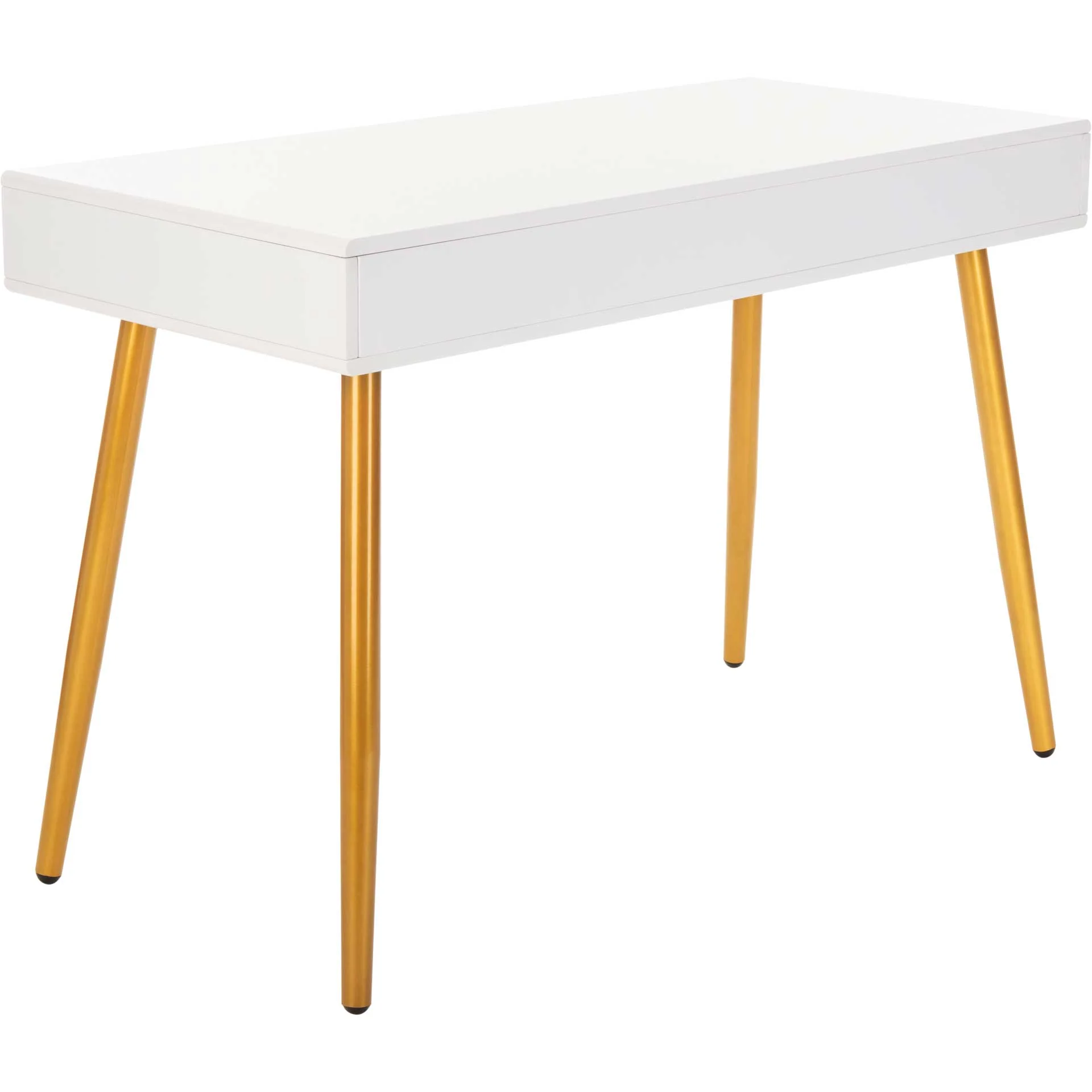 Joe 1 Drawer 1 Shelf Desk White/Gold - Image 6