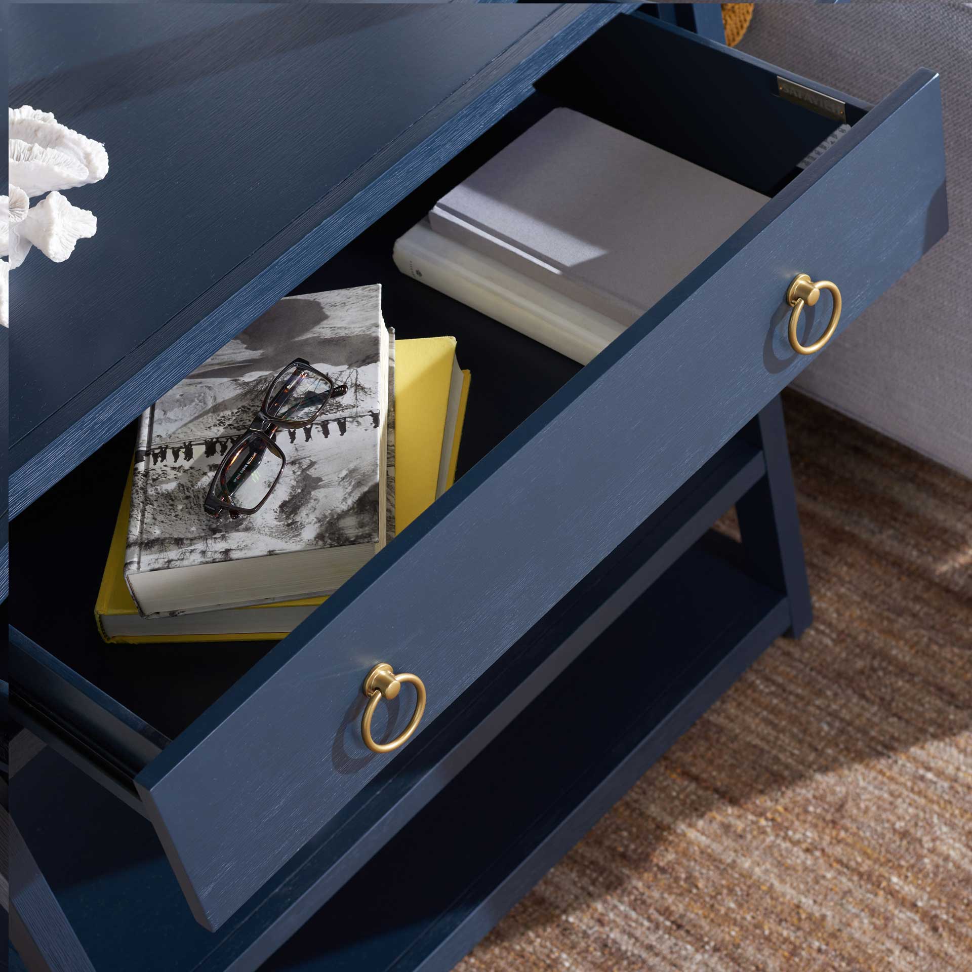 Joel 1 Drawer 5 Shelf Etagere Navy - Image 7