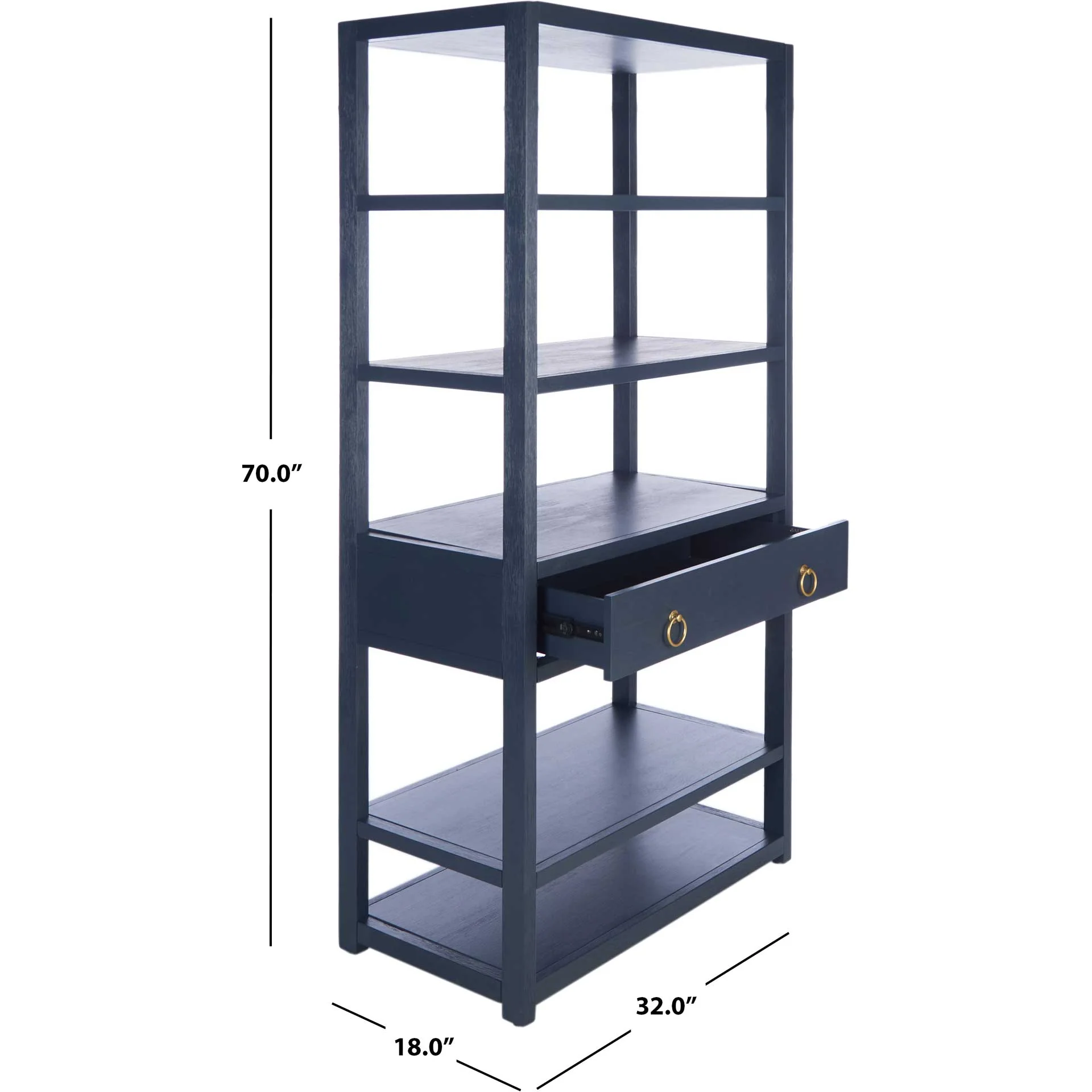 Joel 1 Drawer 5 Shelf Etagere Navy - Image 9
