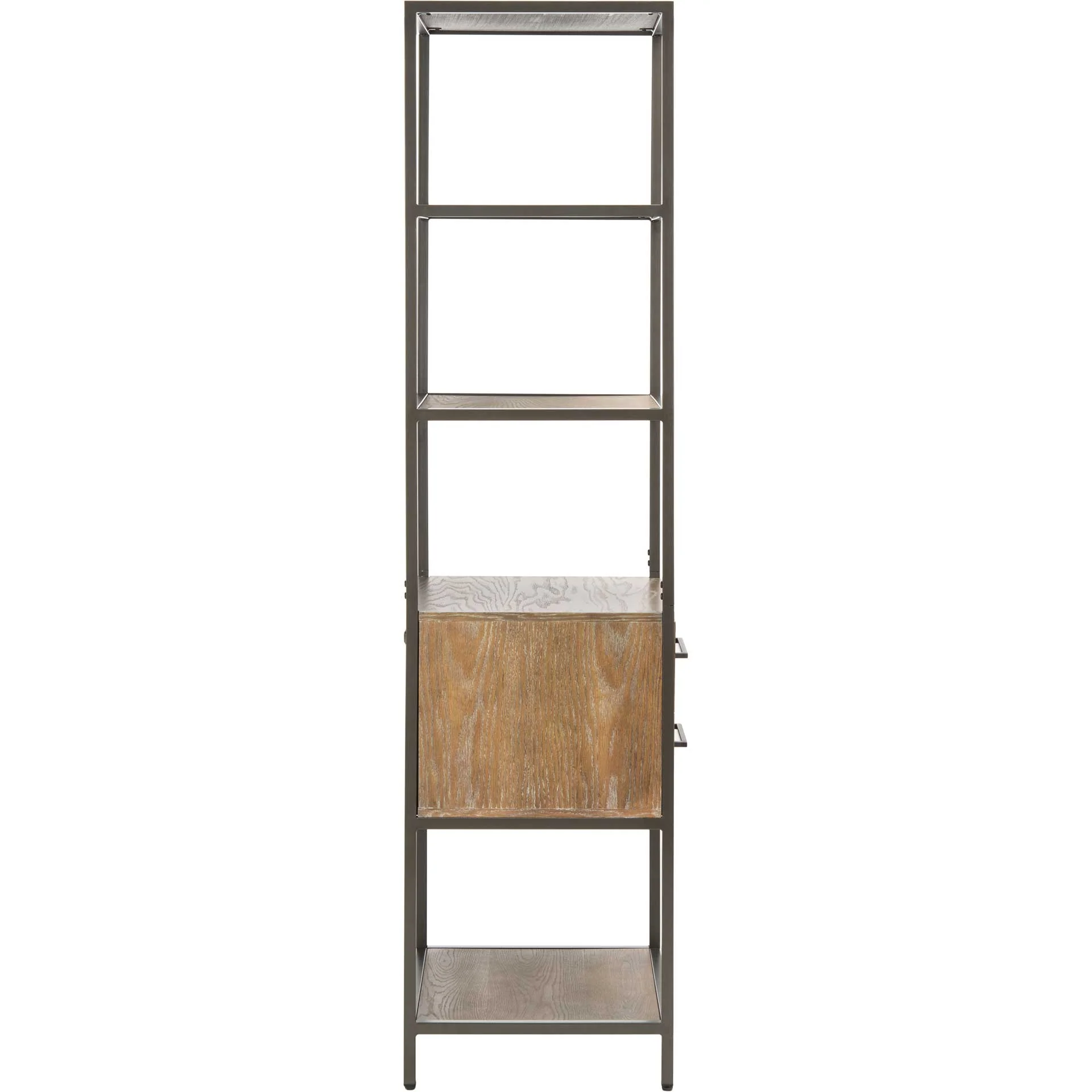 Johannes 5 Shelf 1 Drawer Etagere Rustic Oak/Gunmetal - Image 2