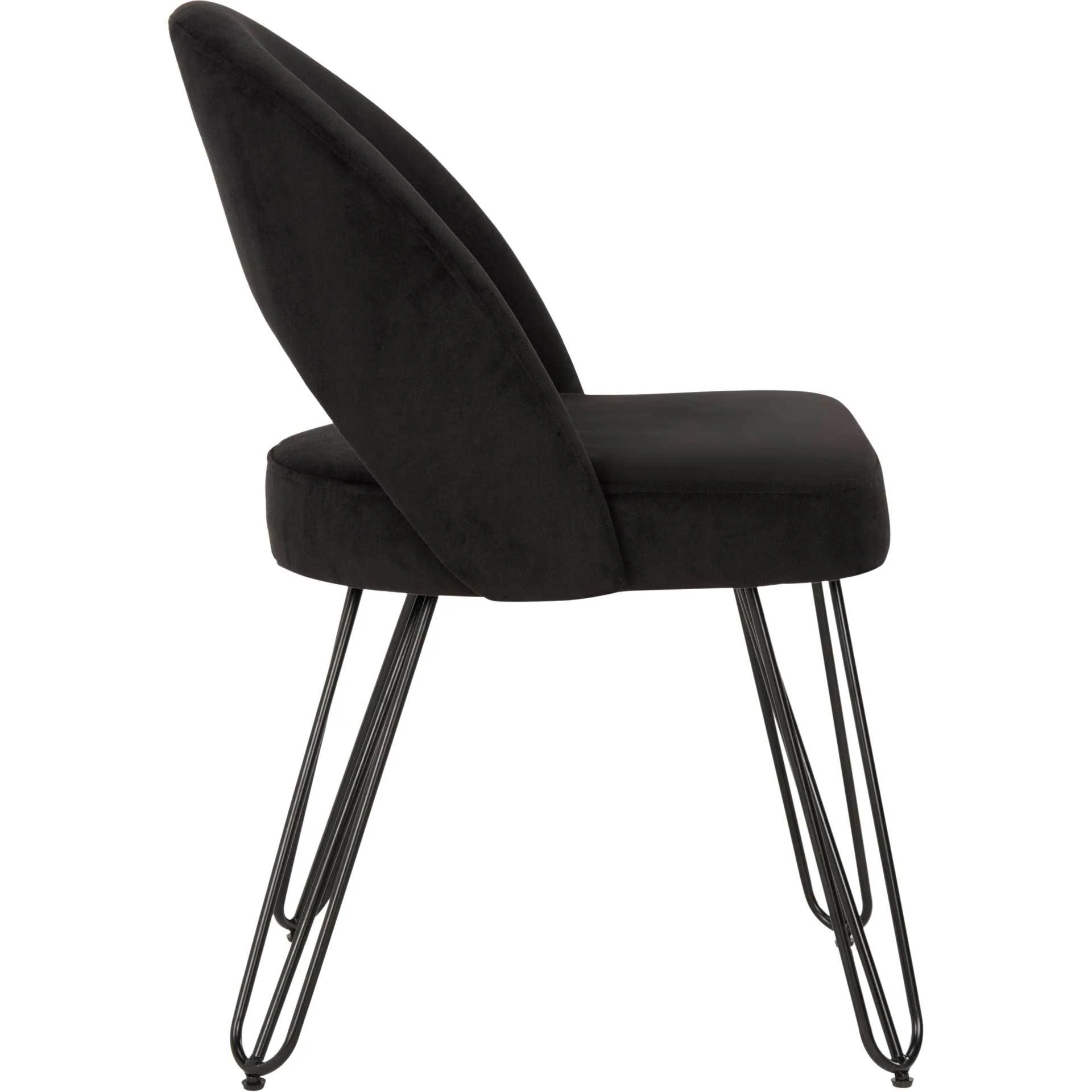 Jolene Velvet Side Chair Black (Set of 2) - Image 4
