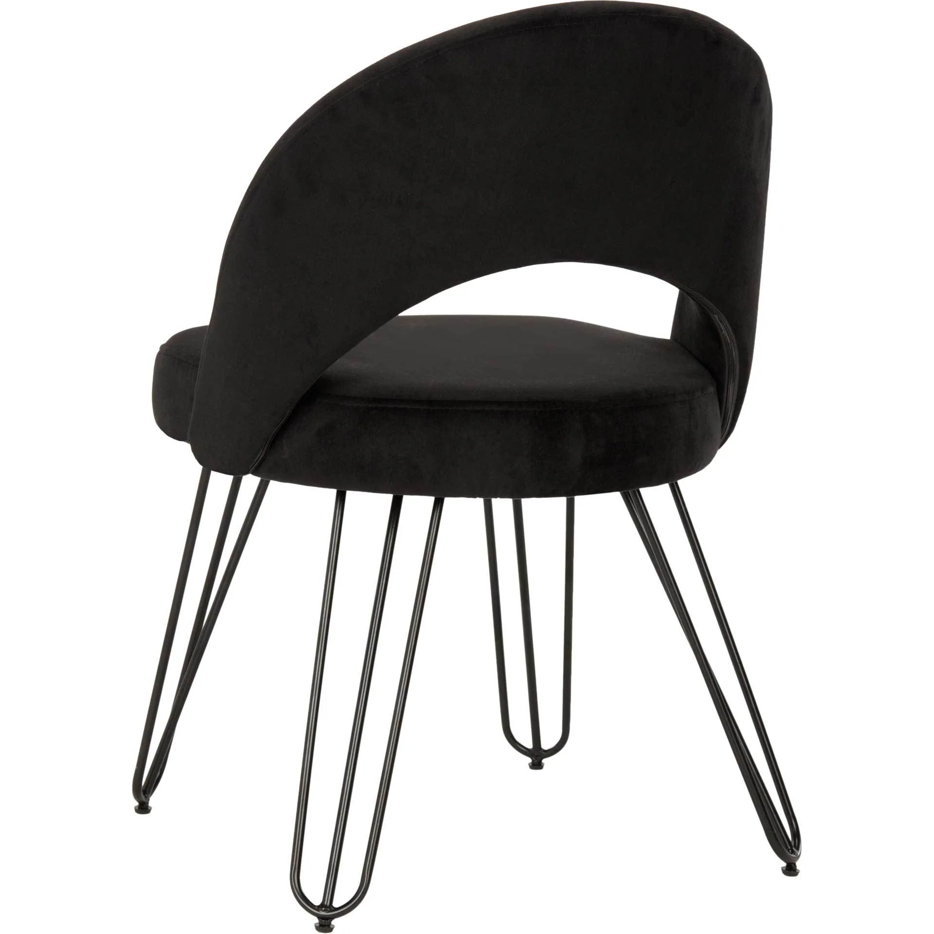 Jolene Velvet Side Chair Black (Set of 2) - Image 6