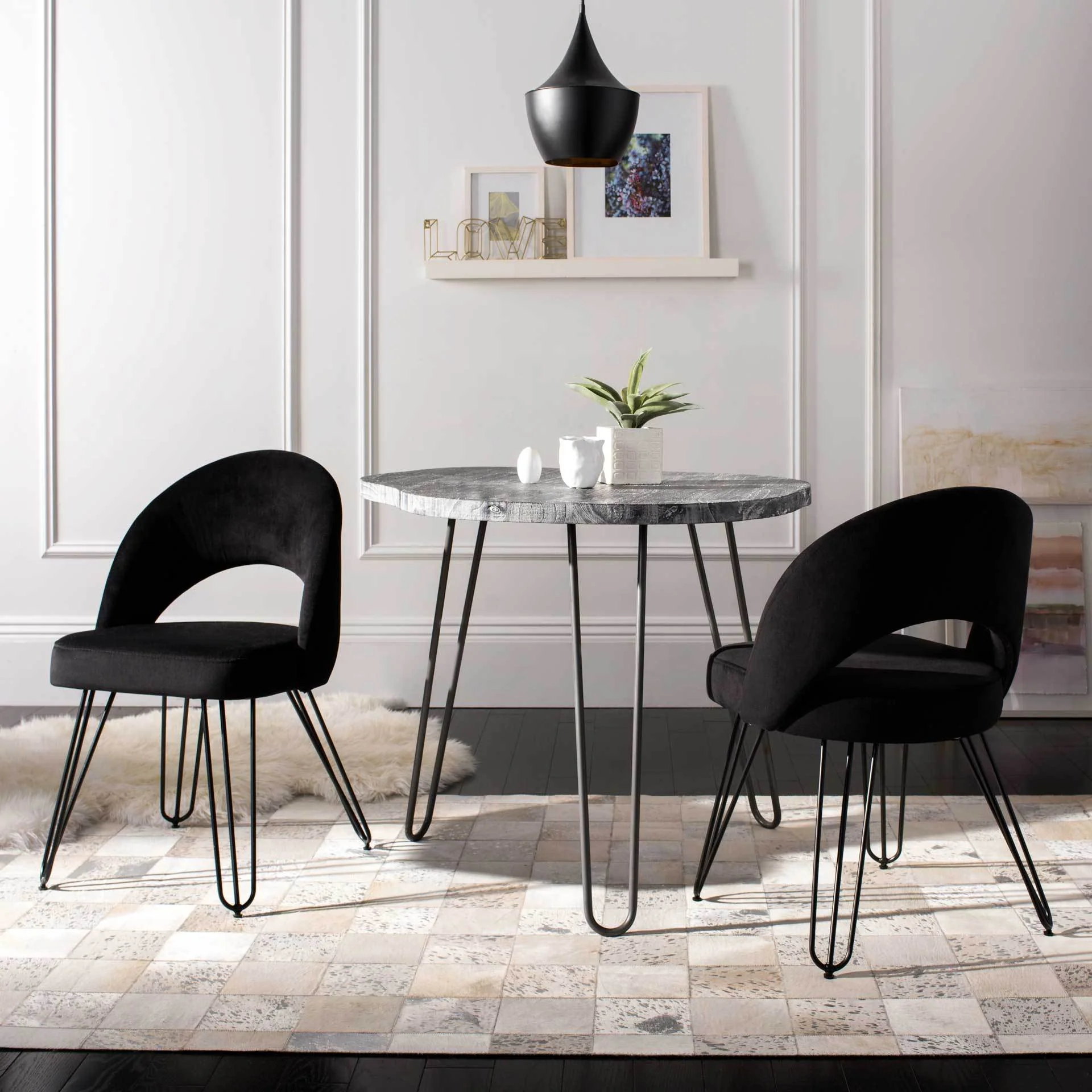 Jolene Velvet Side Chair Black (Set of 2) - Image 7