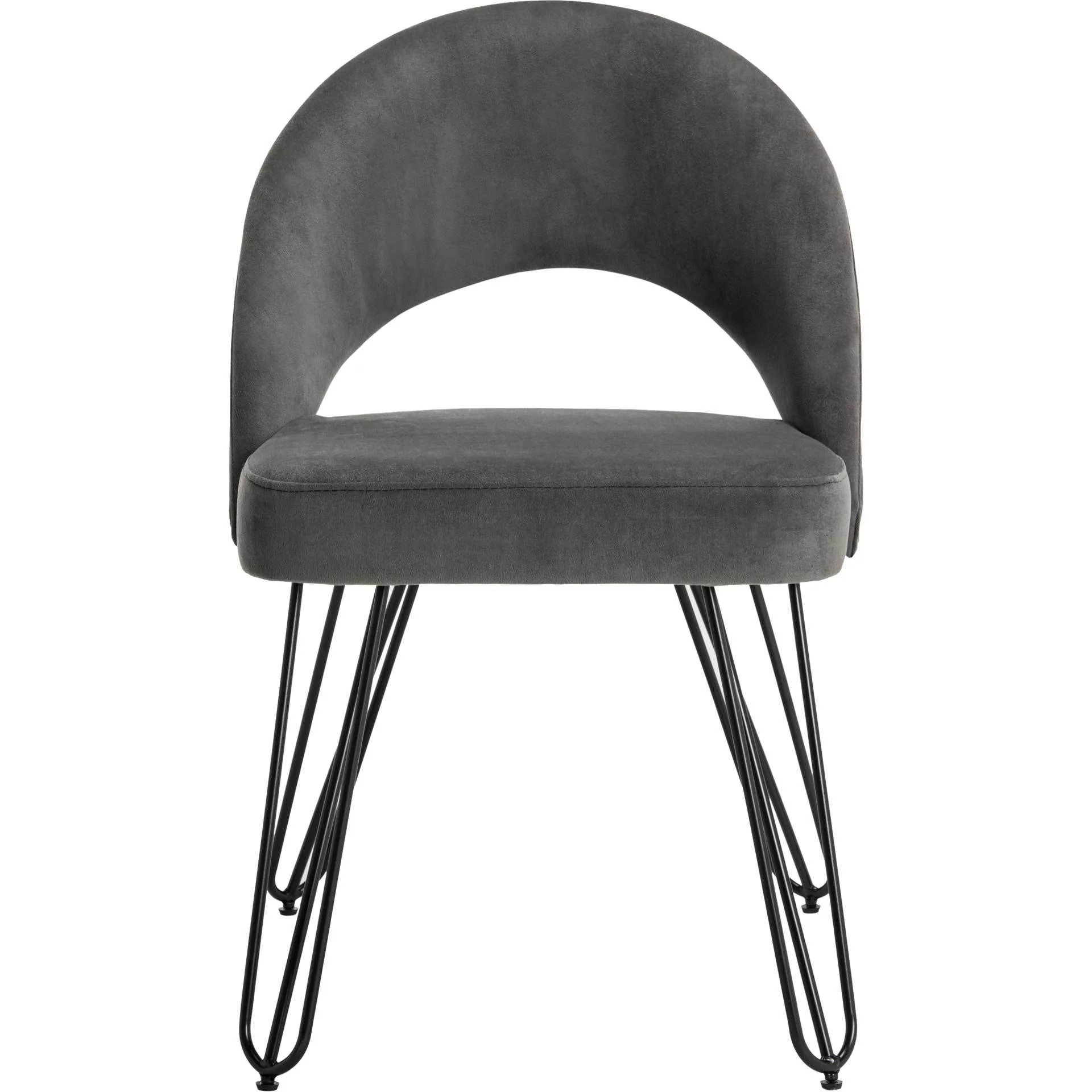 Jolene Velvet Side Chair Dark Gray (Set of 2) - Image 3