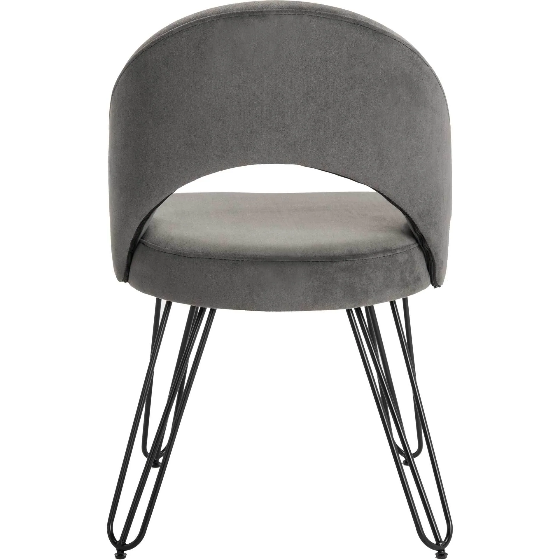 Jolene Velvet Side Chair Dark Gray (Set of 2) - Image 5