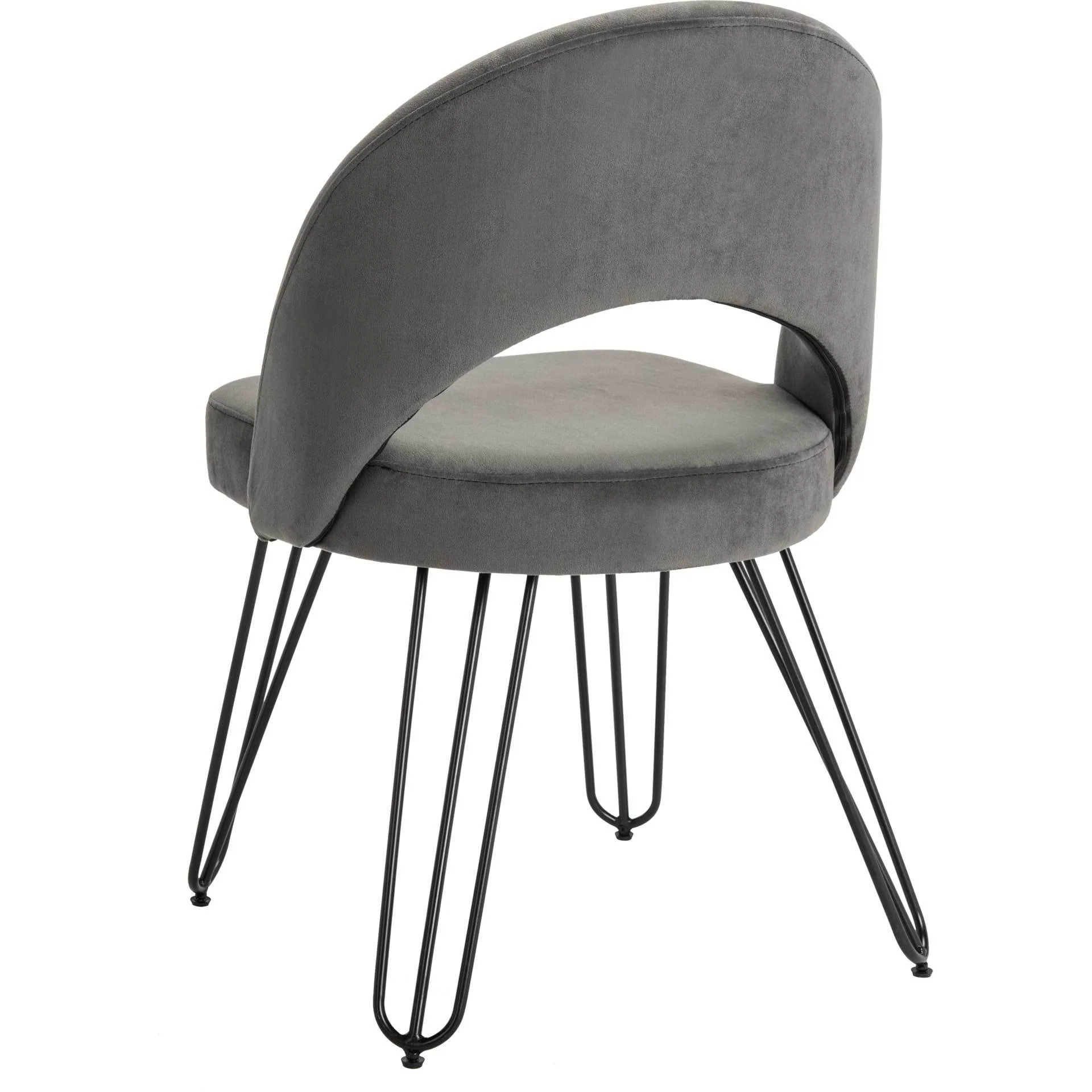 Jolene Velvet Side Chair Dark Gray (Set of 2) - Image 6