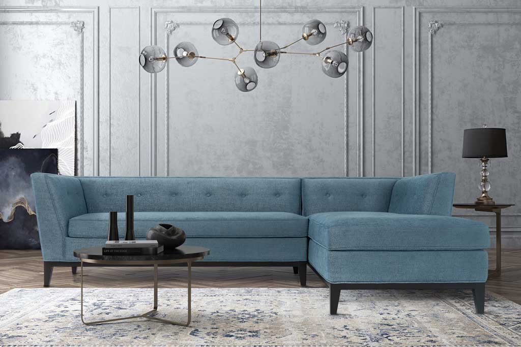 Jonah Azure Linen Sectional - Image 12