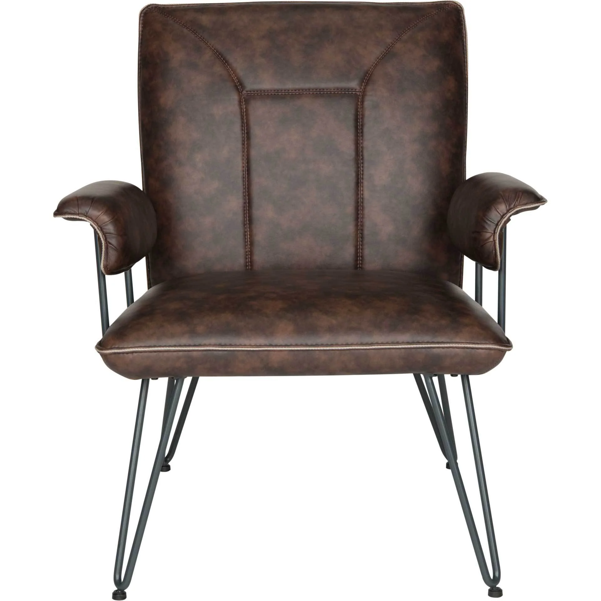 Jonah Leather Arm Chair Antique Brown - Image 2