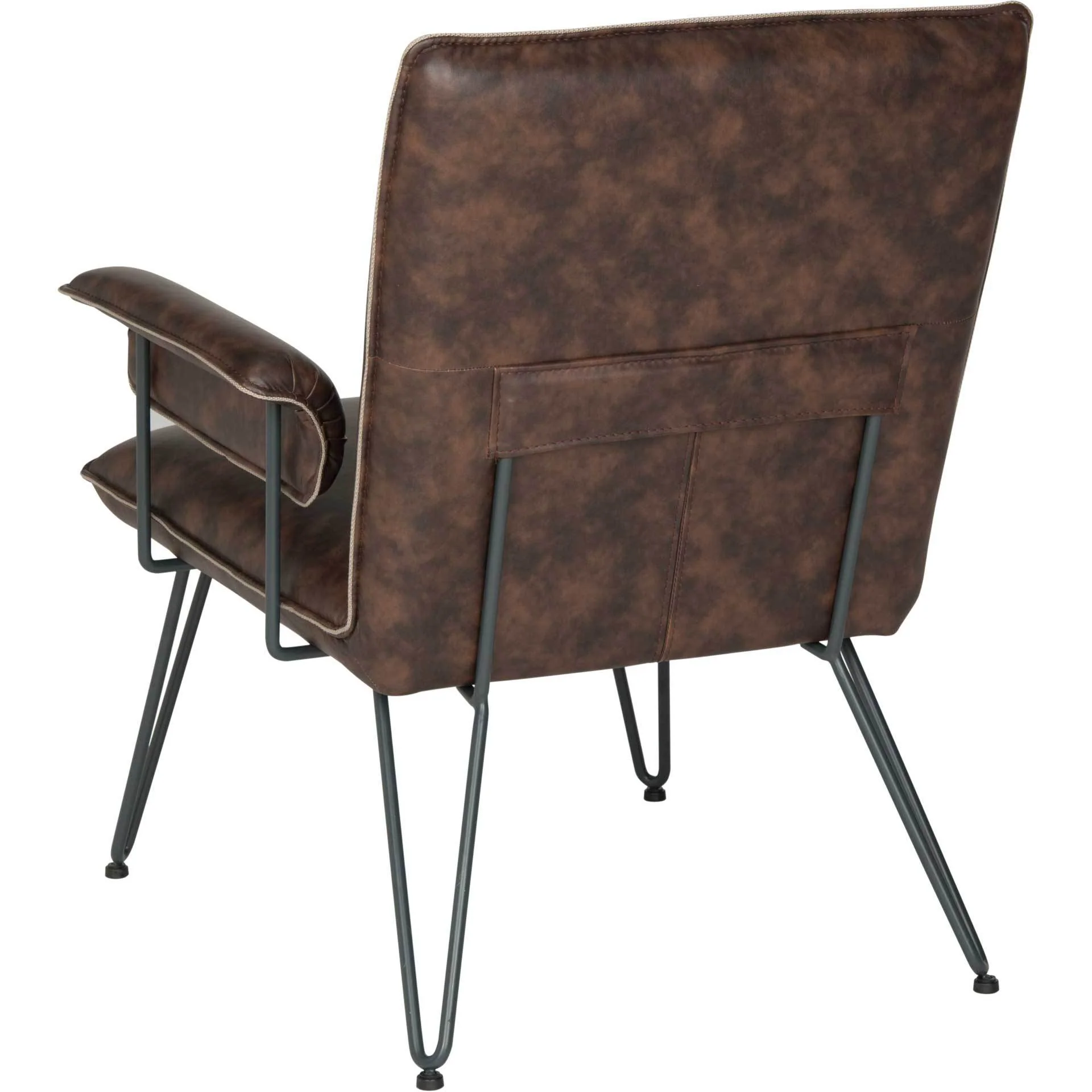 Jonah Leather Arm Chair Antique Brown - Image 3