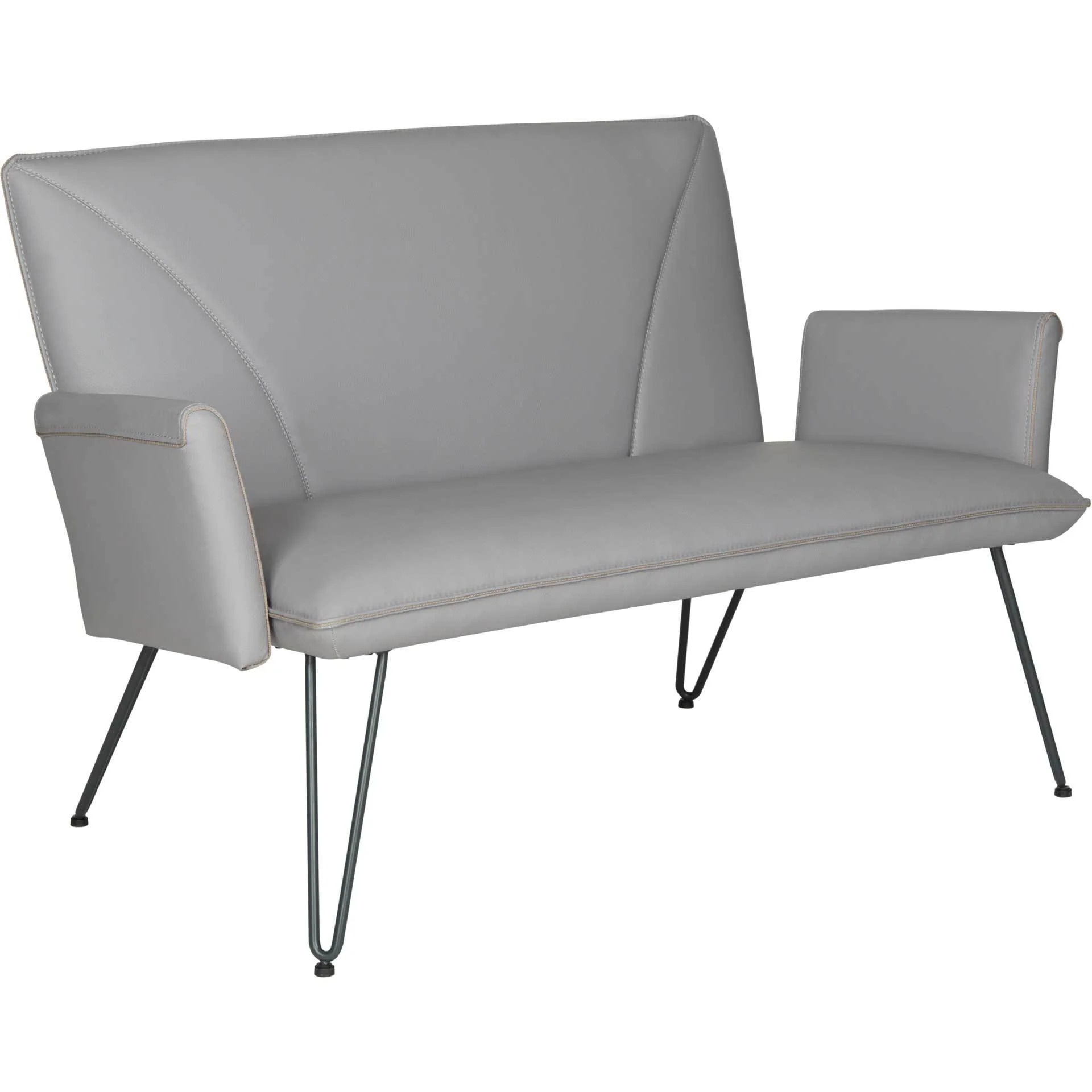 Jonah Leather Settee Gray - Image 2