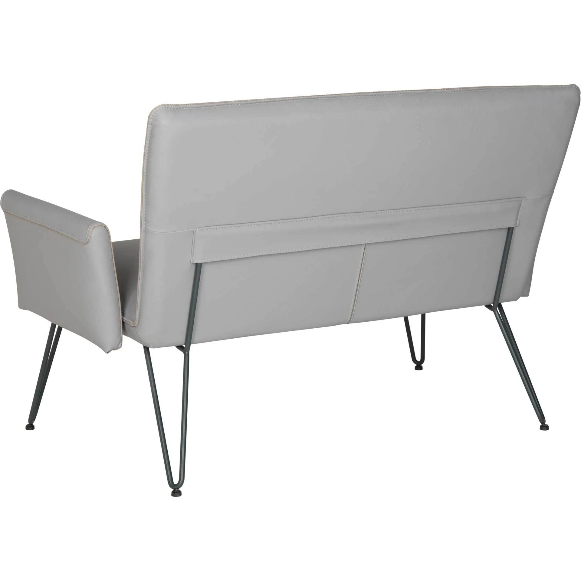 Jonah Leather Settee Gray - Image 3