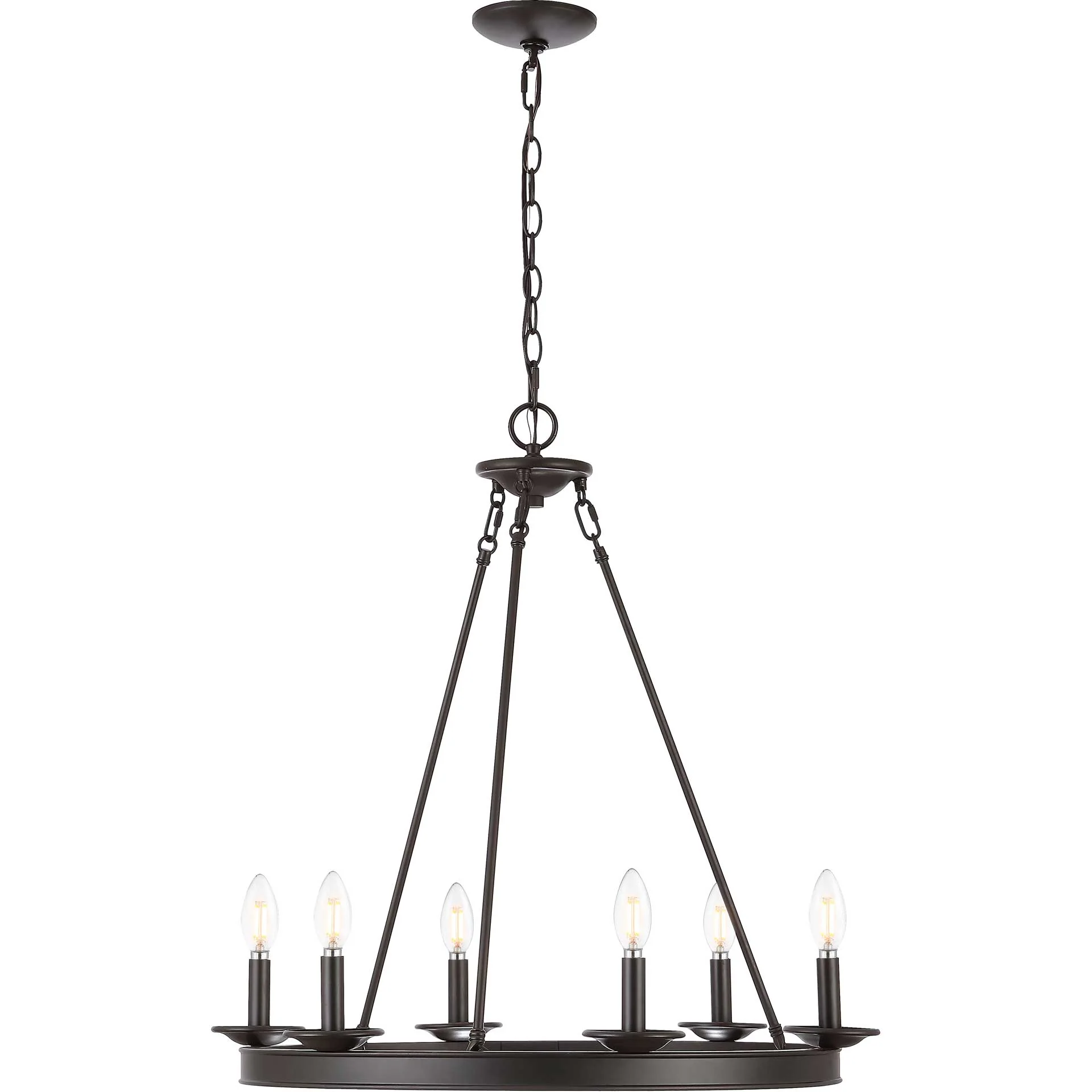 Jonas 6 Light Chandelier Bronze/Black - Image 2