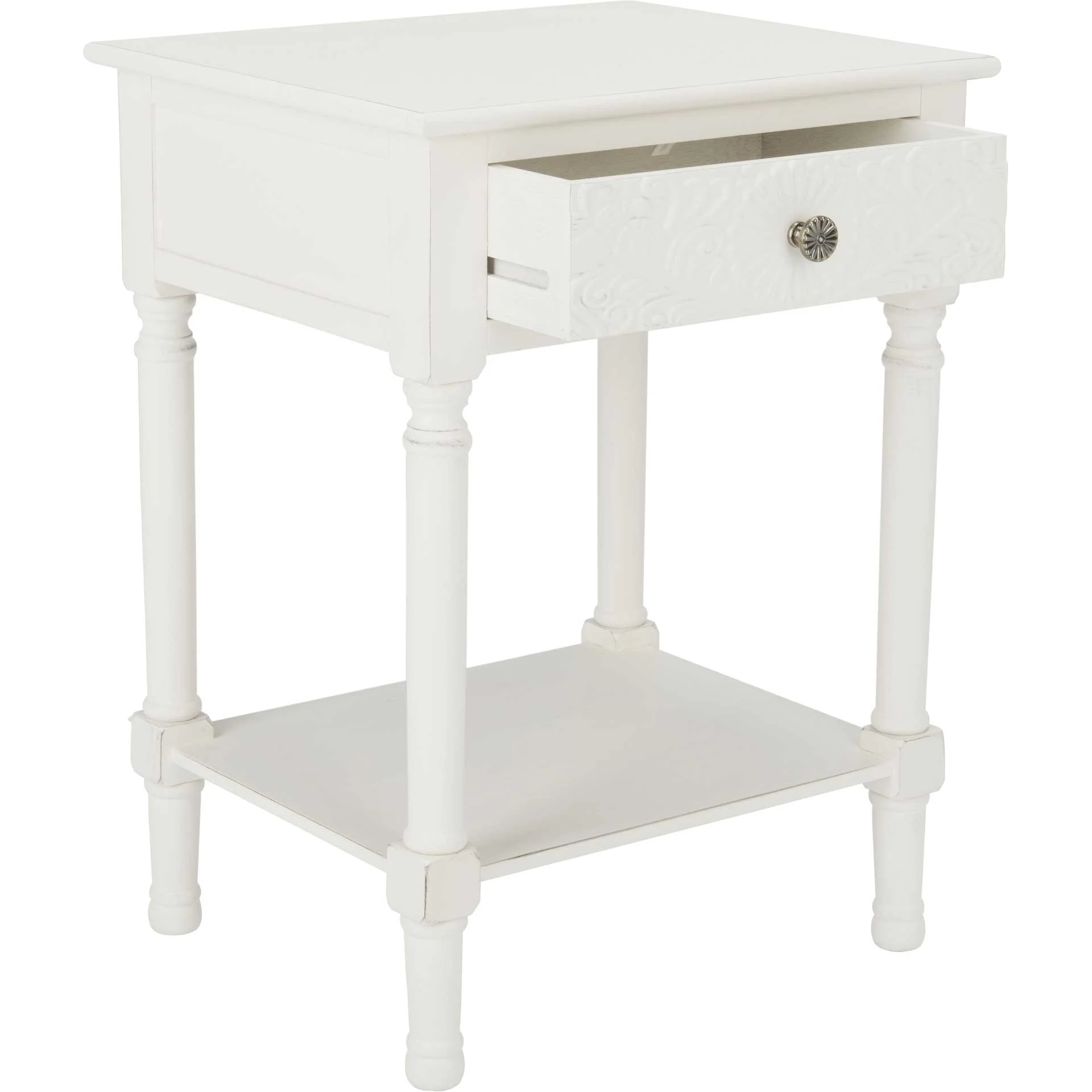 Jonco 1 Drawer Accent Table Distressed White - Image 2