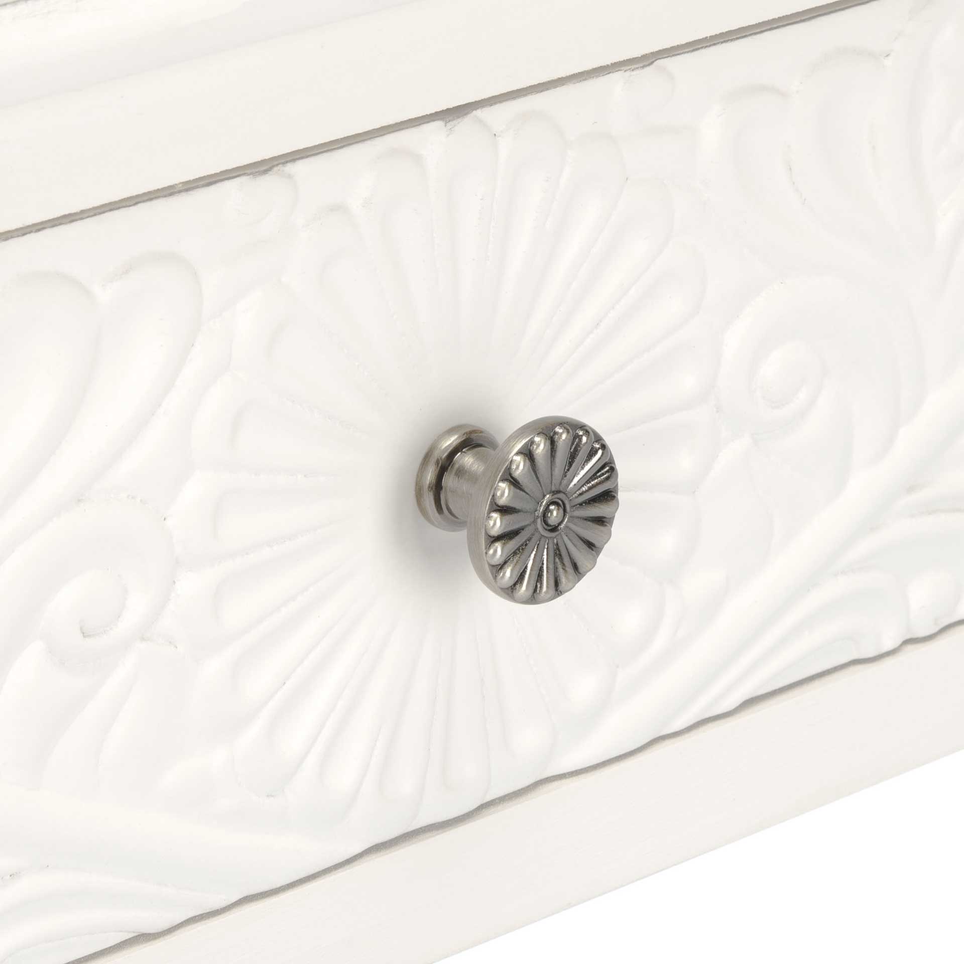 Jonco 2 Drawer Console Table Distressed White - Image 6