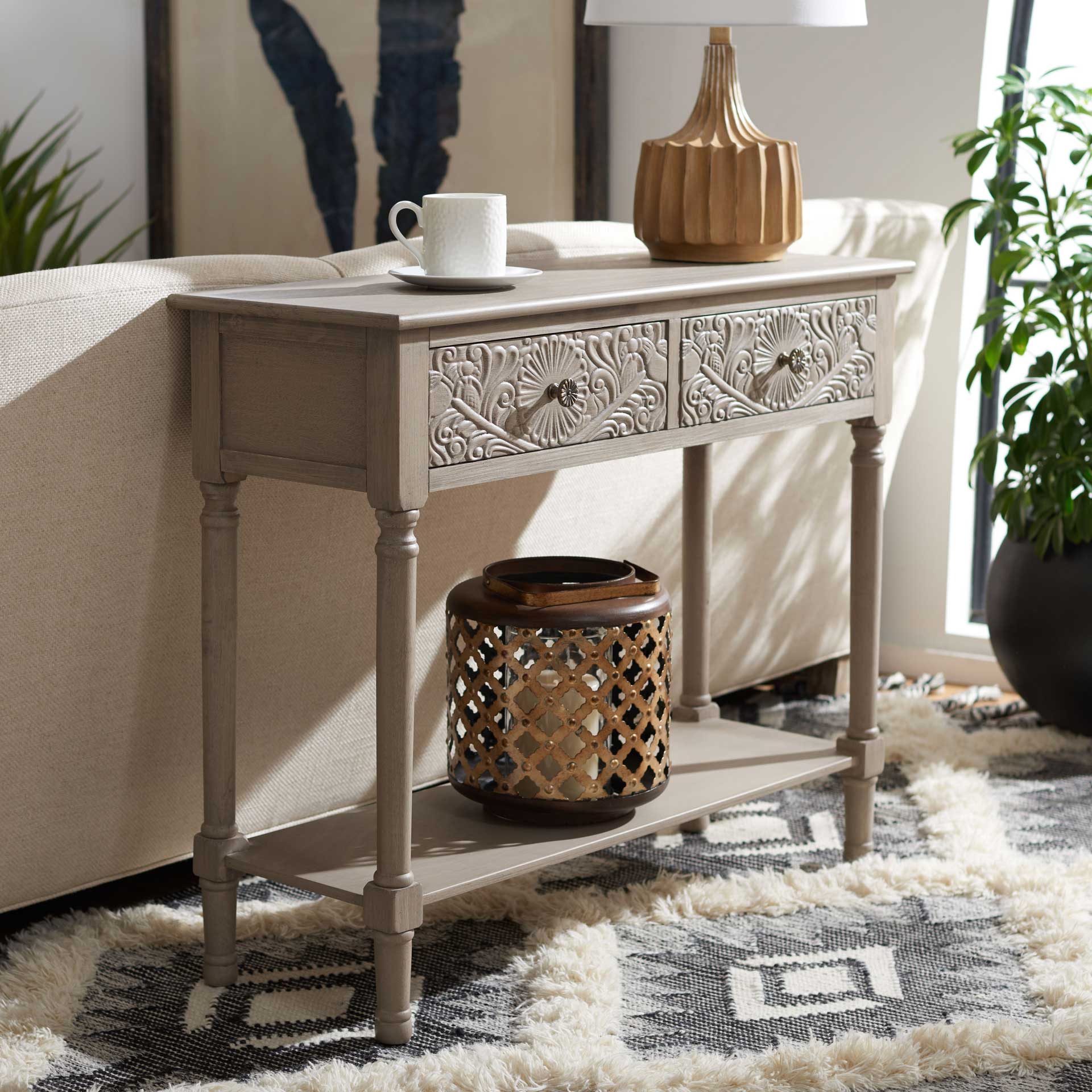 Jonco 2 Drawer Console Table Greige - Image 7