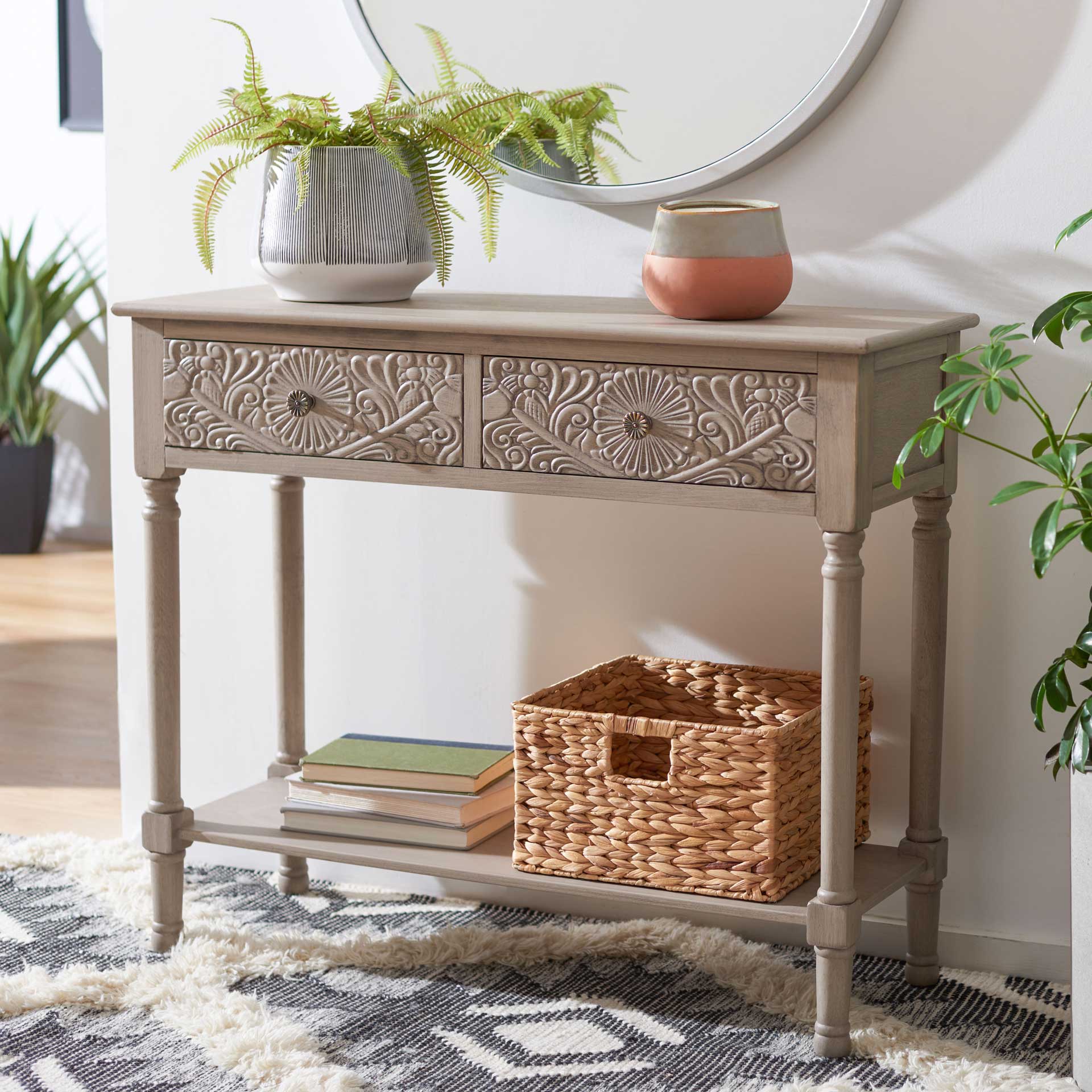 Jonco 2 Drawer Console Table Greige - Image 8