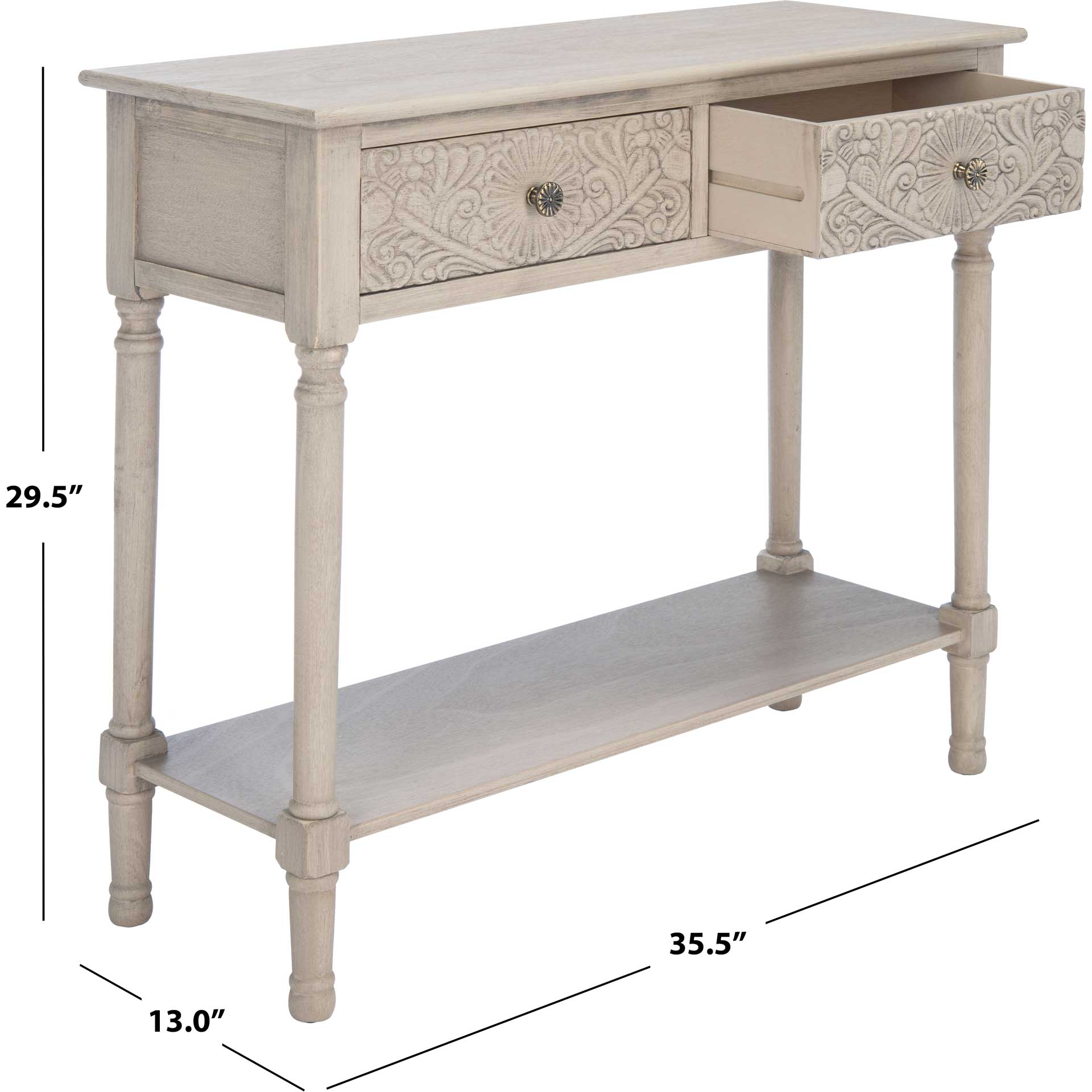 Jonco 2 Drawer Console Table Greige - Image 9