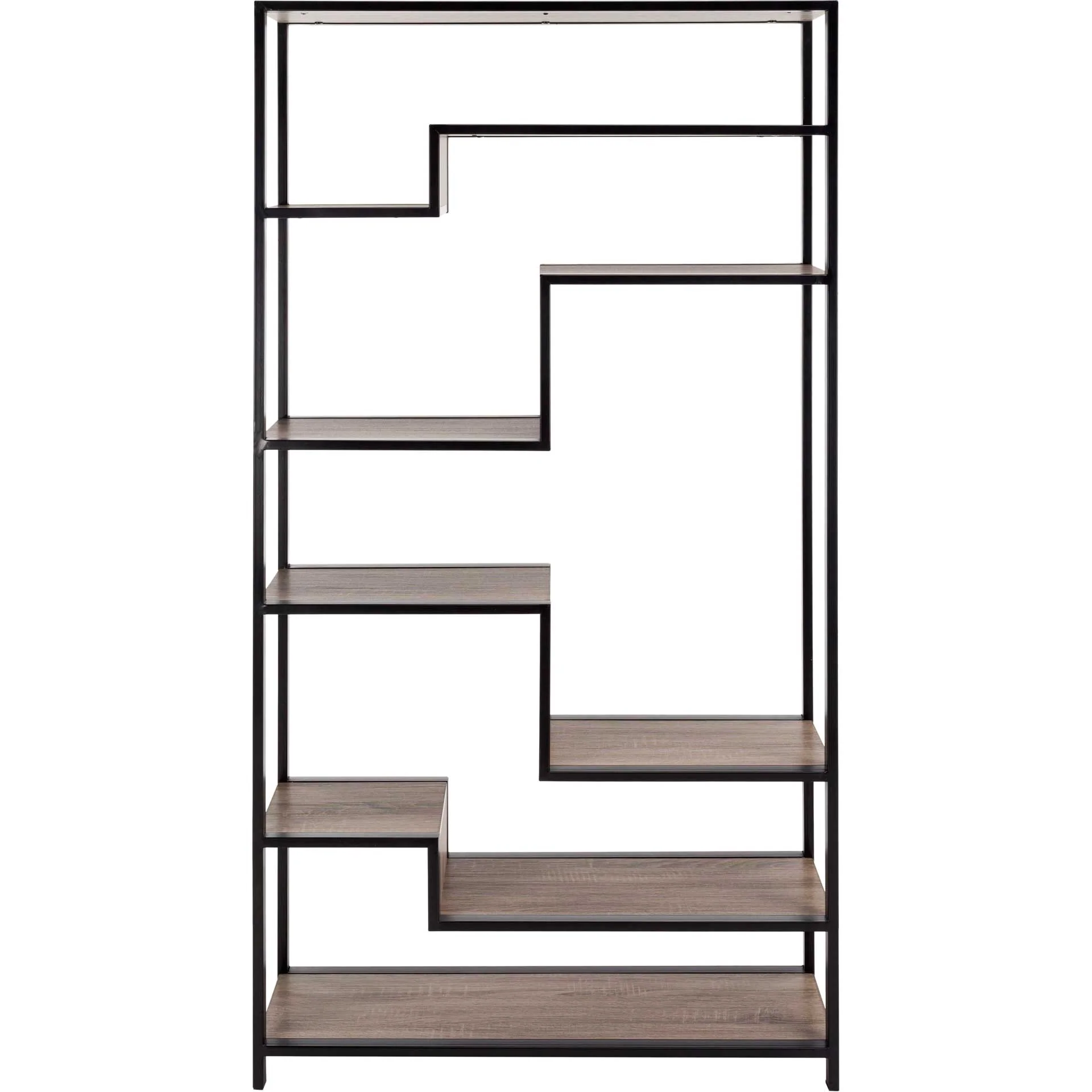 Jordan Retro Mid Century Wood Etagere Oak/Black - Image 2