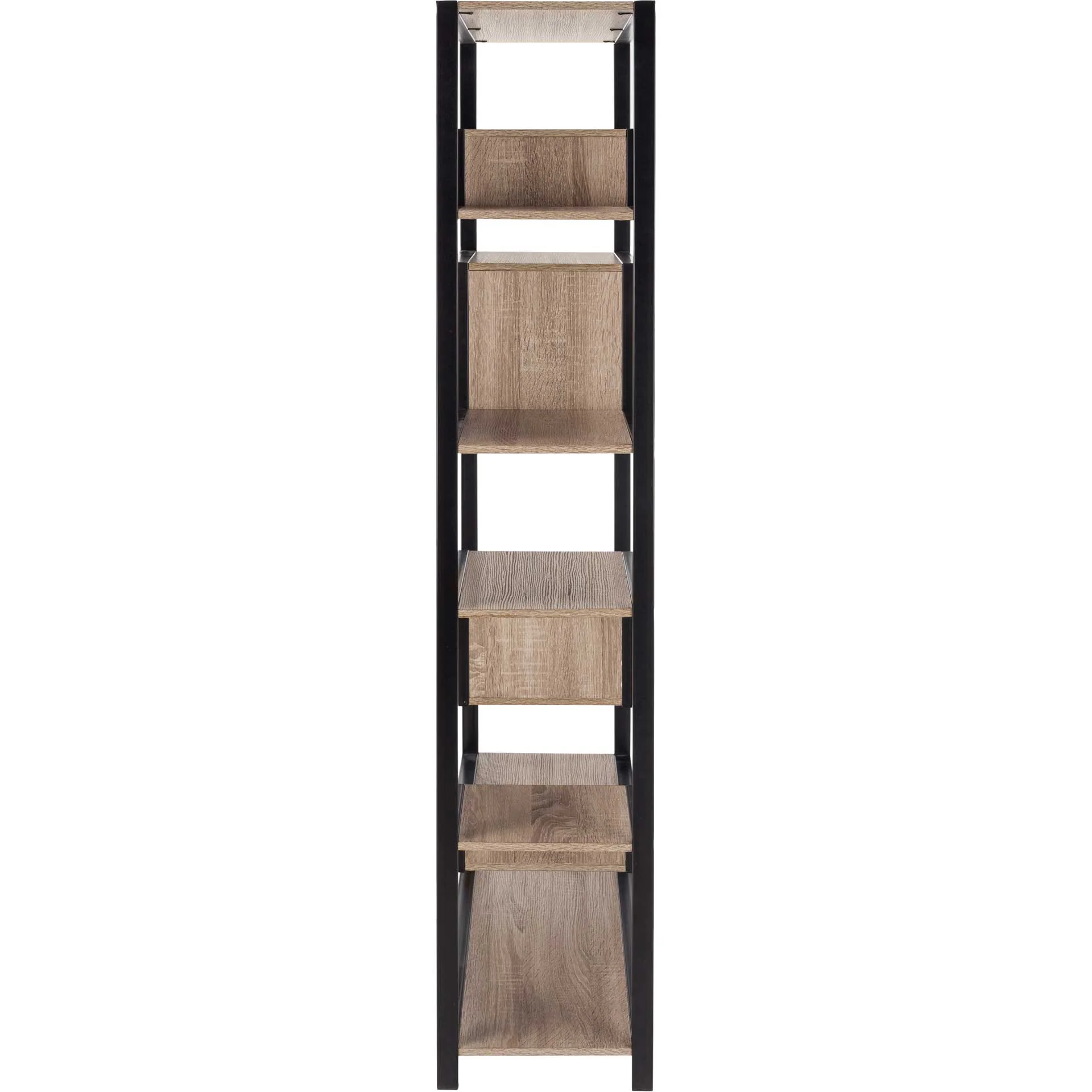 Jordan Retro Mid Century Wood Etagere Oak/Black - Image 3