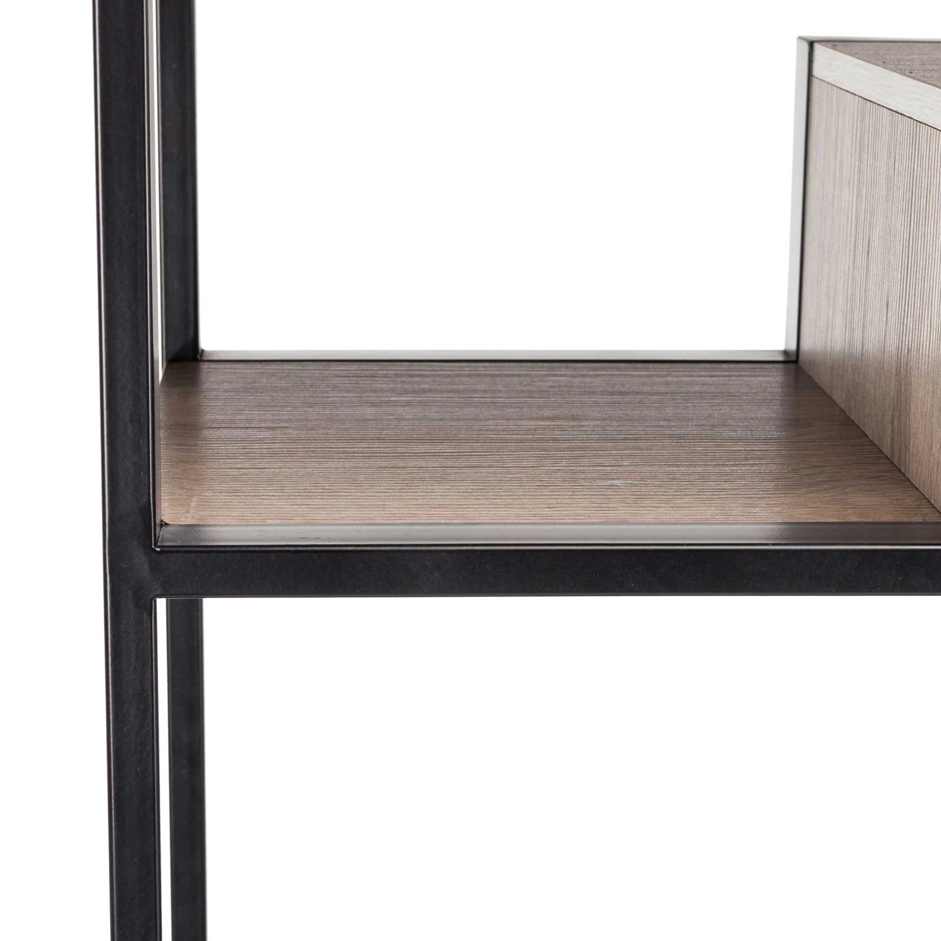 Jordan Retro Mid Century Wood Etagere Oak/Black - Image 4