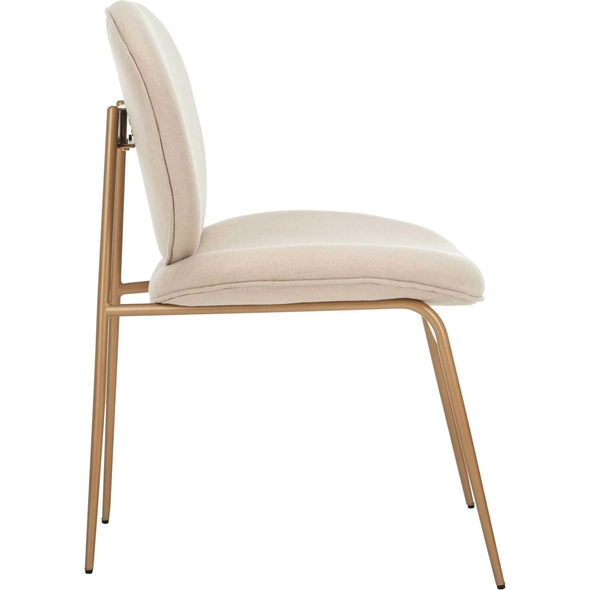 Jorden Round Side Chair Beige/Gold (Set of 2) - Image 4