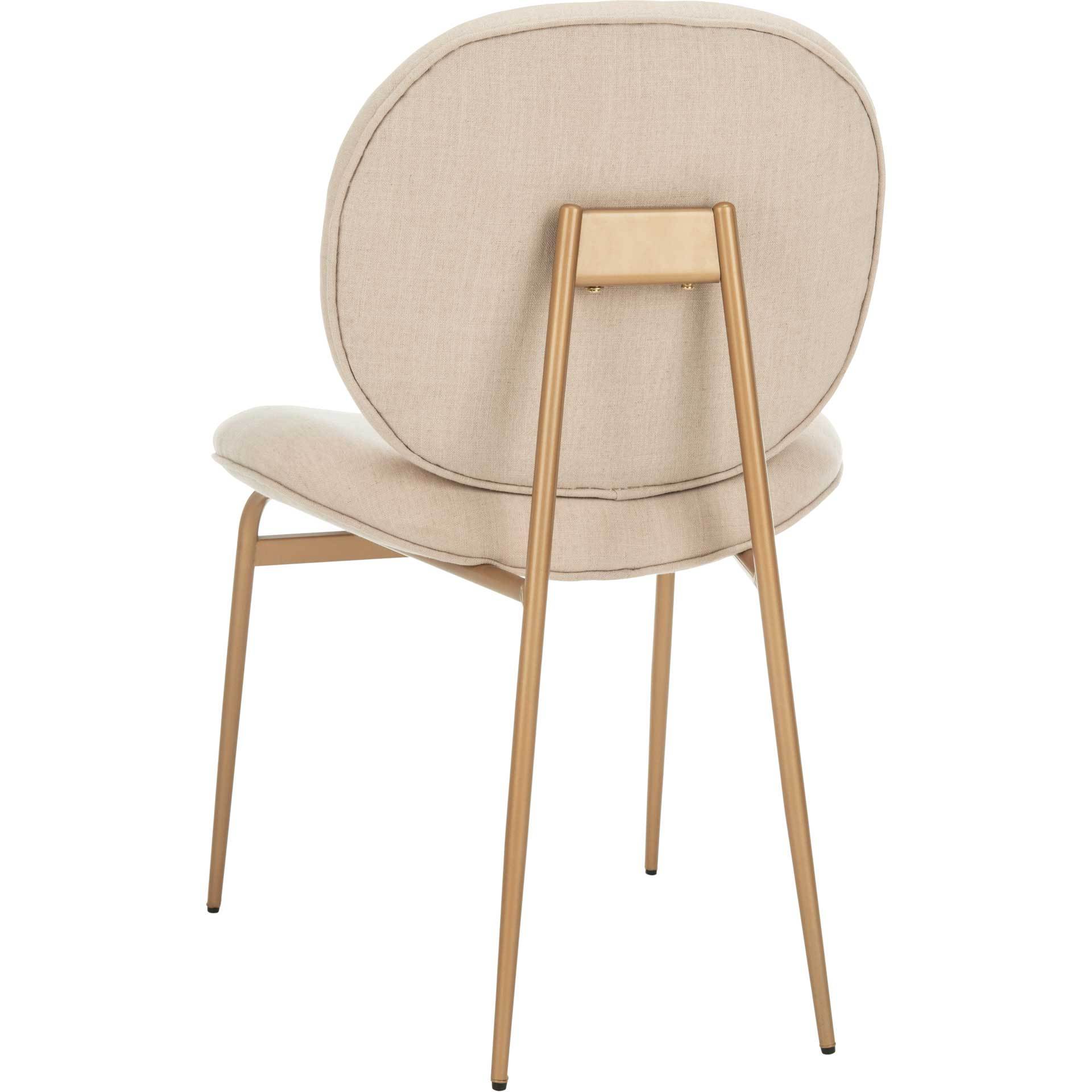 Jorden Round Side Chair Beige/Gold (Set of 2) - Image 5