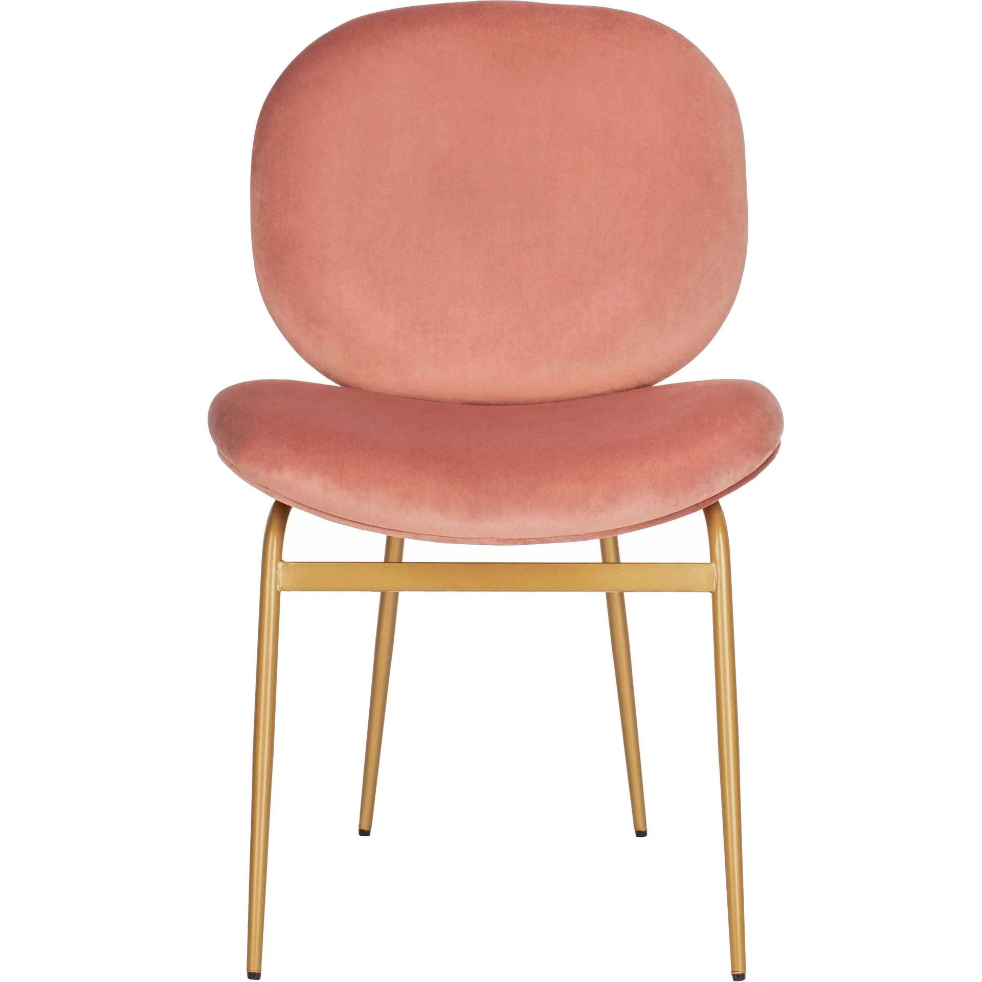 Jorden Round Side Chair Dusty Rose/Gold (Set of 2) - Image 3