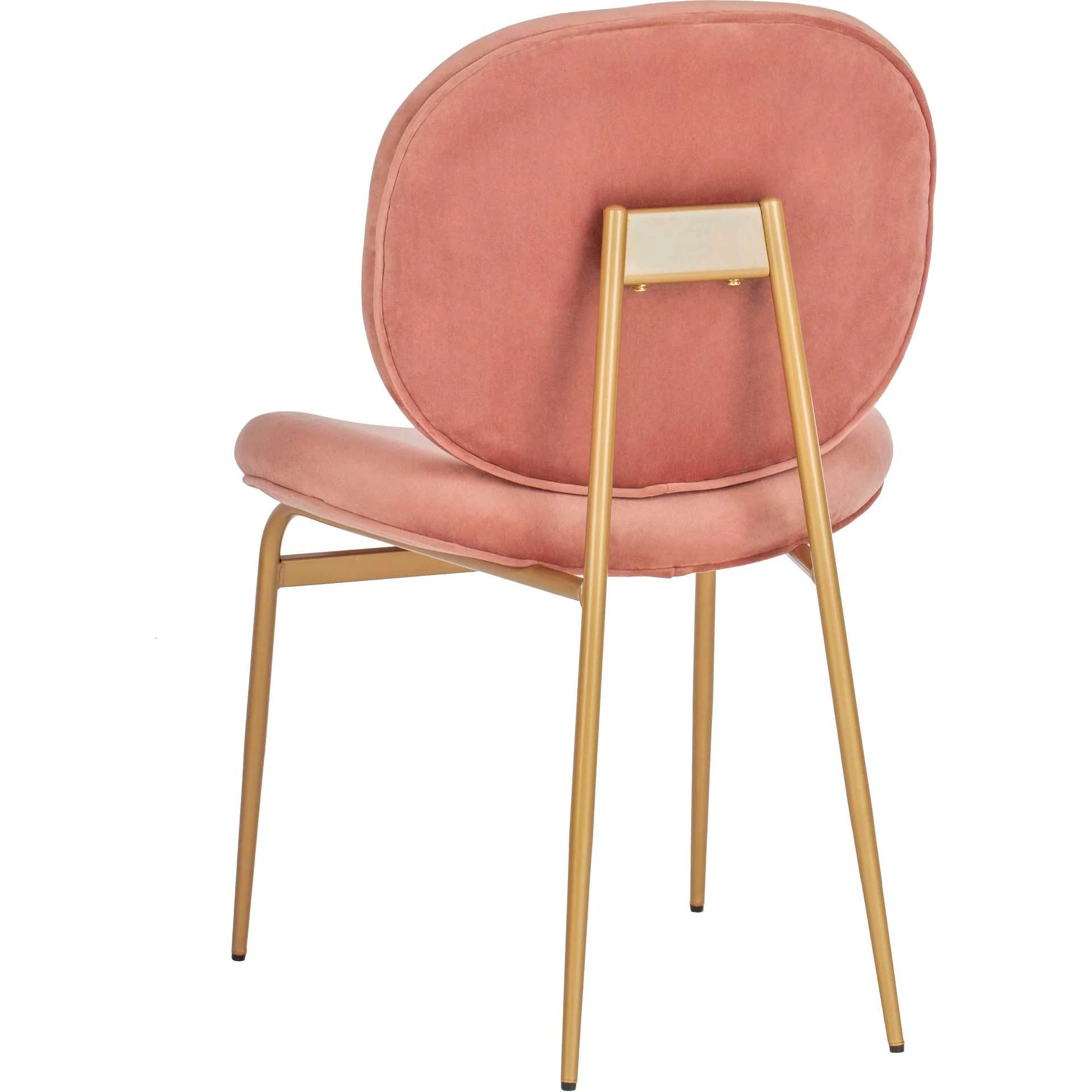 Jorden Round Side Chair Dusty Rose/Gold (Set of 2) - Image 5