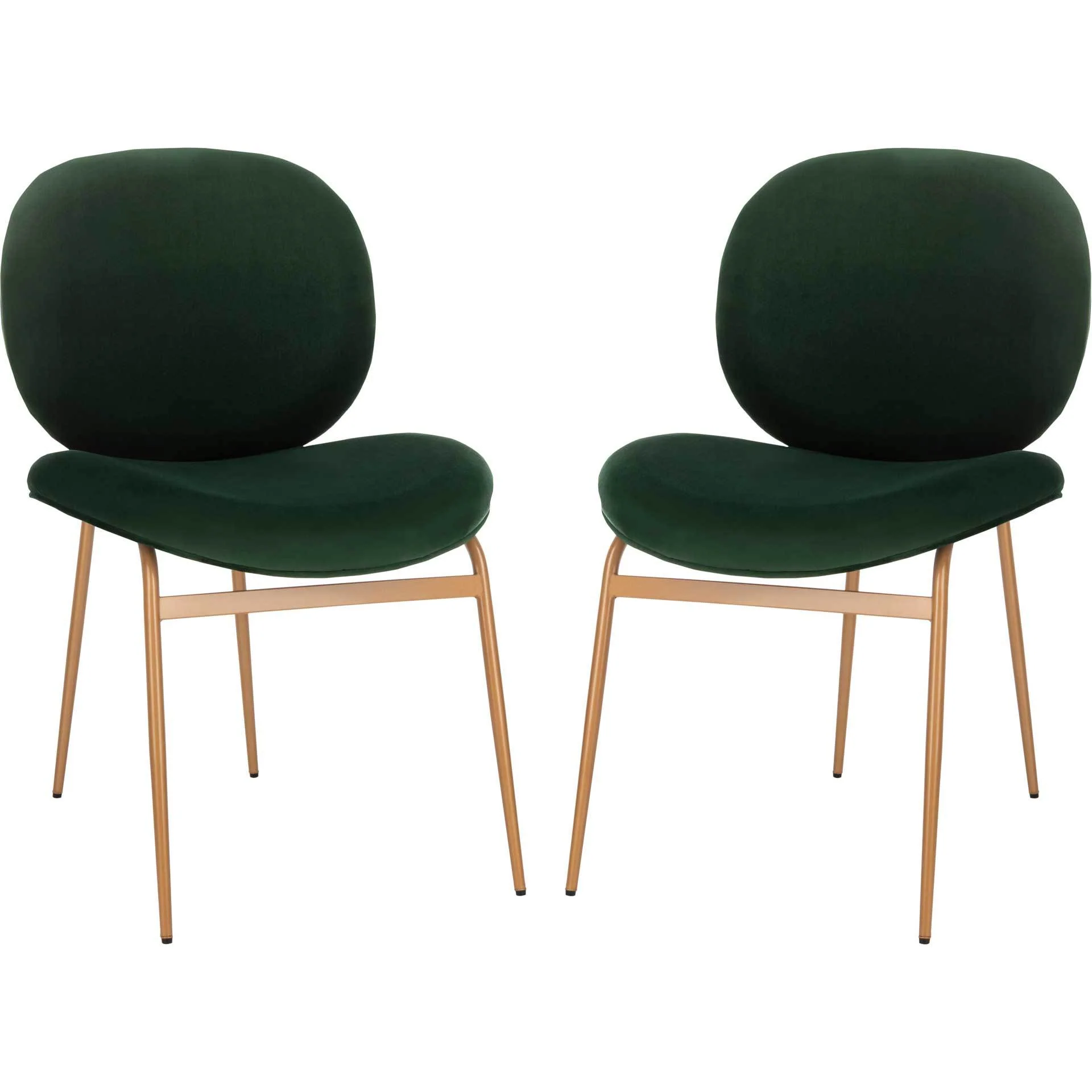 Jorden Round Side Chair Malachite Green/Gold (Set of 2) - Image 2