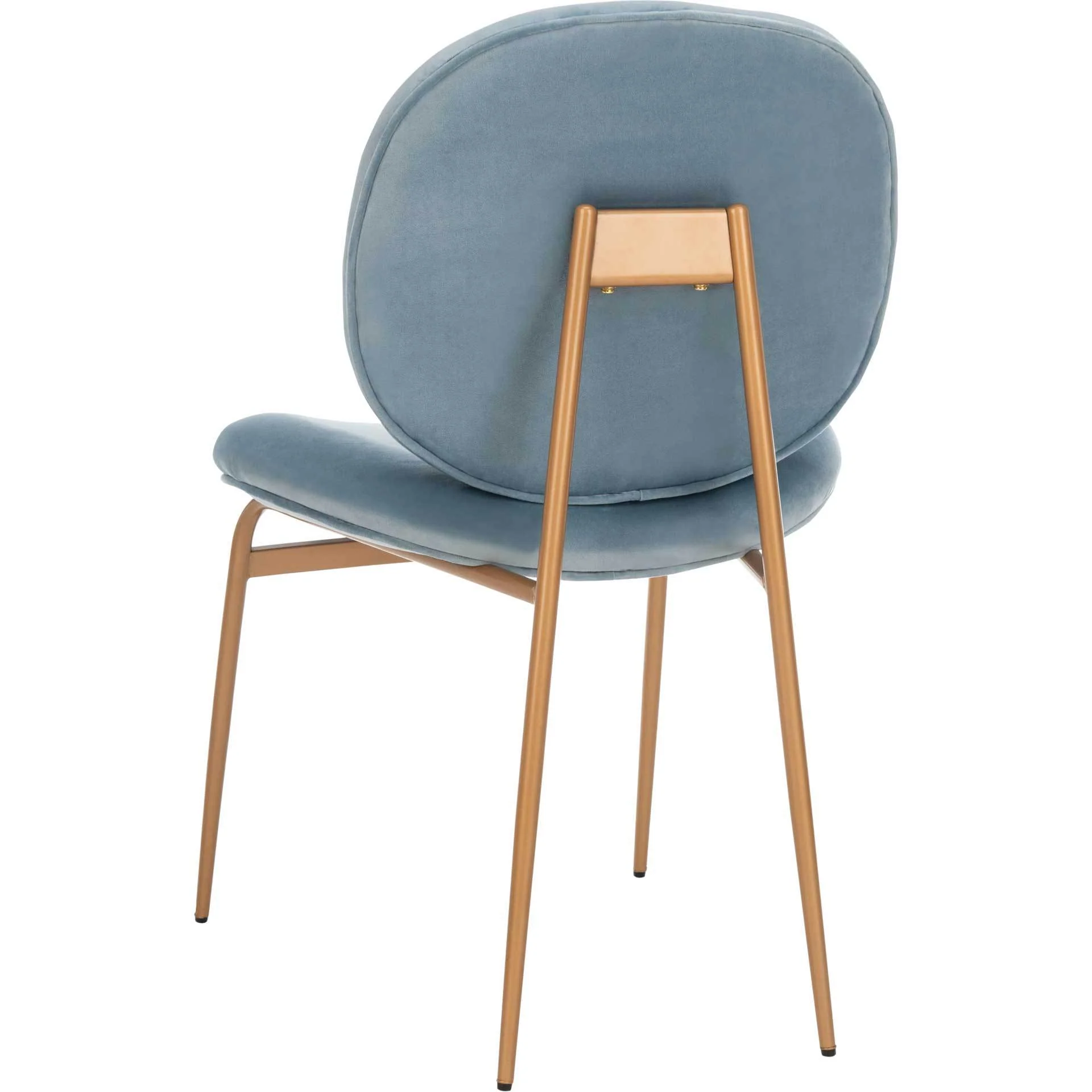 Jorden Round Side Chair Slate Blue/Gold (Set of 2) - Image 5