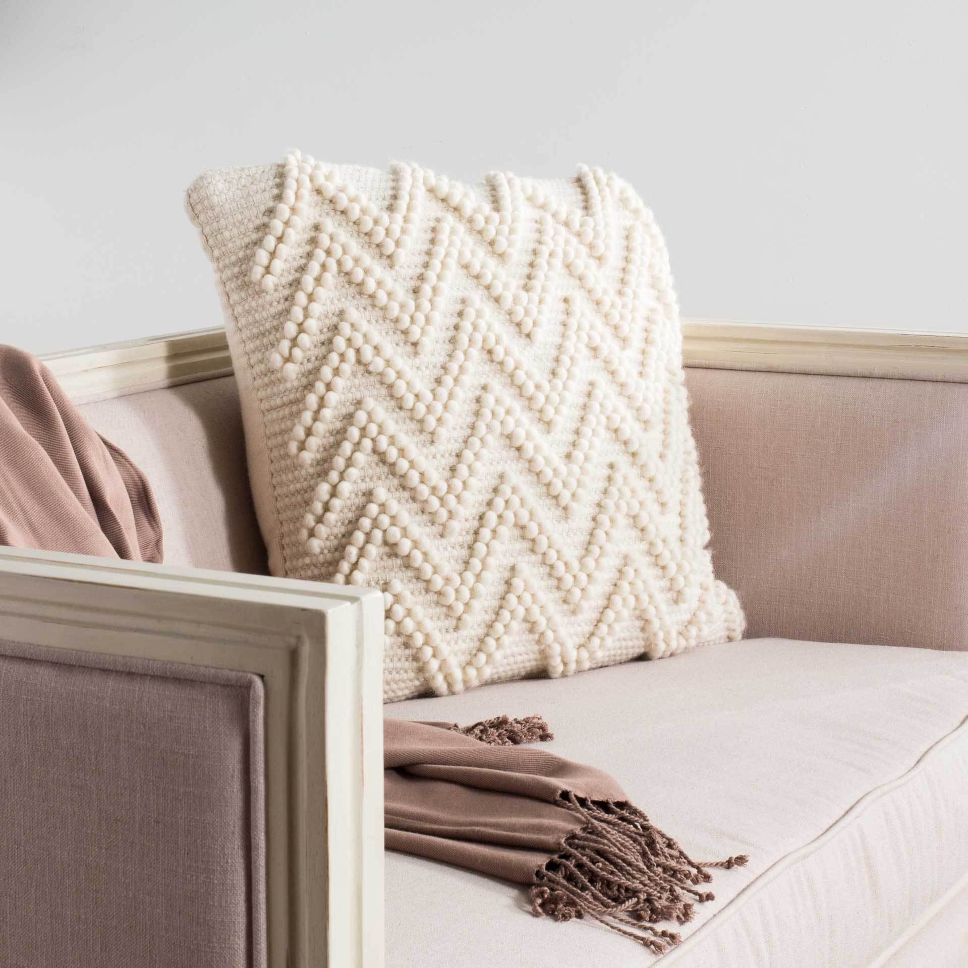 Juan Chevron Loop Pillow Natural - Image 3