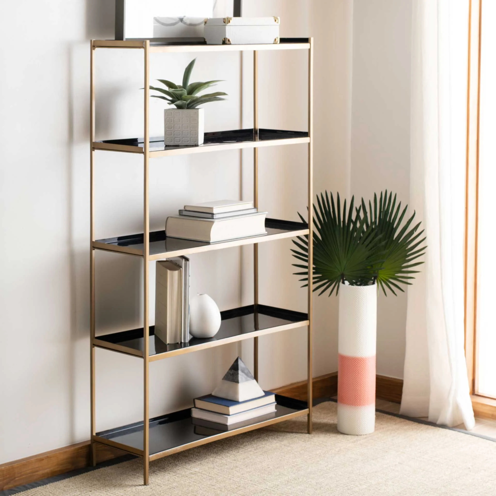 Judson 5 Tier Etagere Black/Brass - Image 10