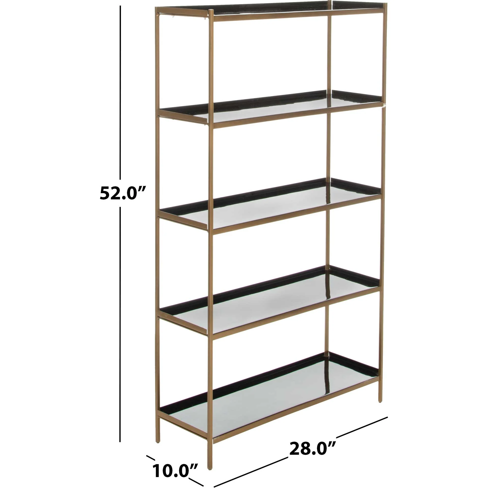 Judson 5 Tier Etagere Black/Brass - Image 9