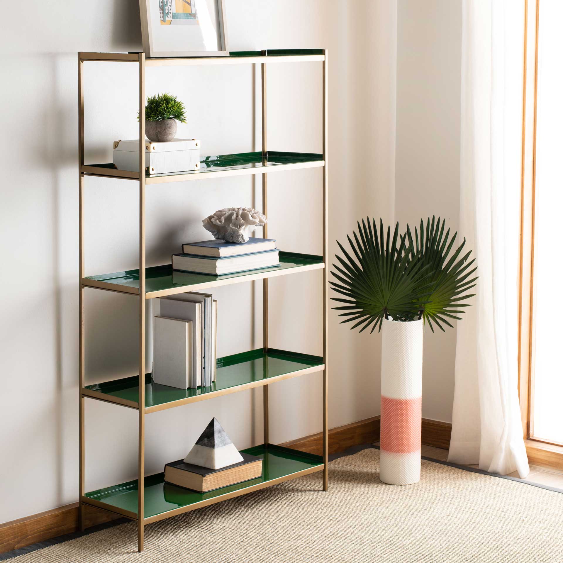 Judson 5 Tier Etagere Green/Brass - Image 10