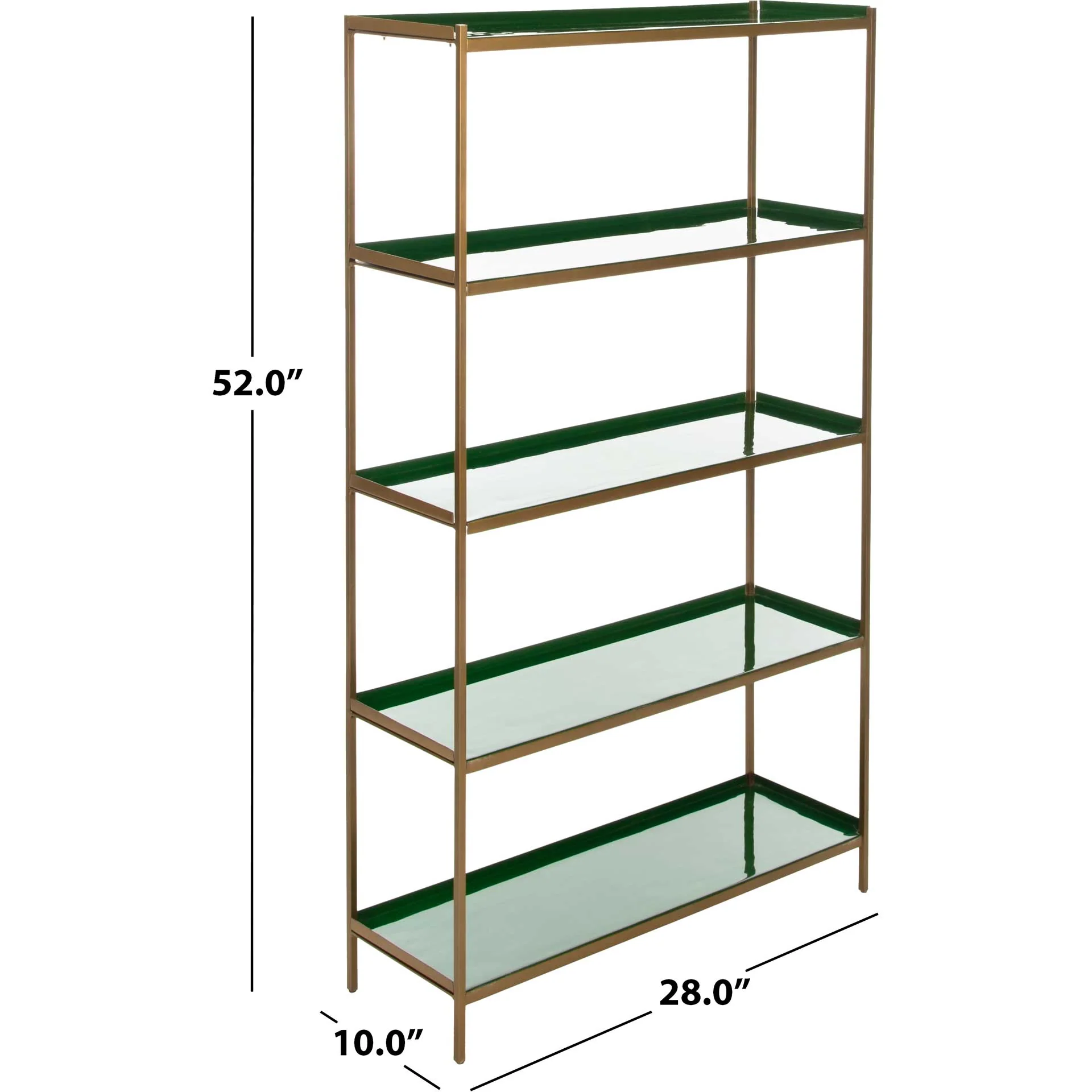 Judson 5 Tier Etagere Green/Brass - Image 9